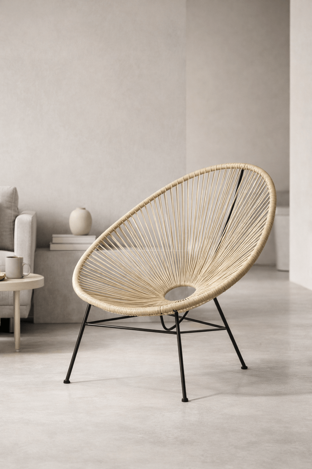 Silla Terra Nova Beige Exterior Diseño Moderno 73x79,5x88 cm-6