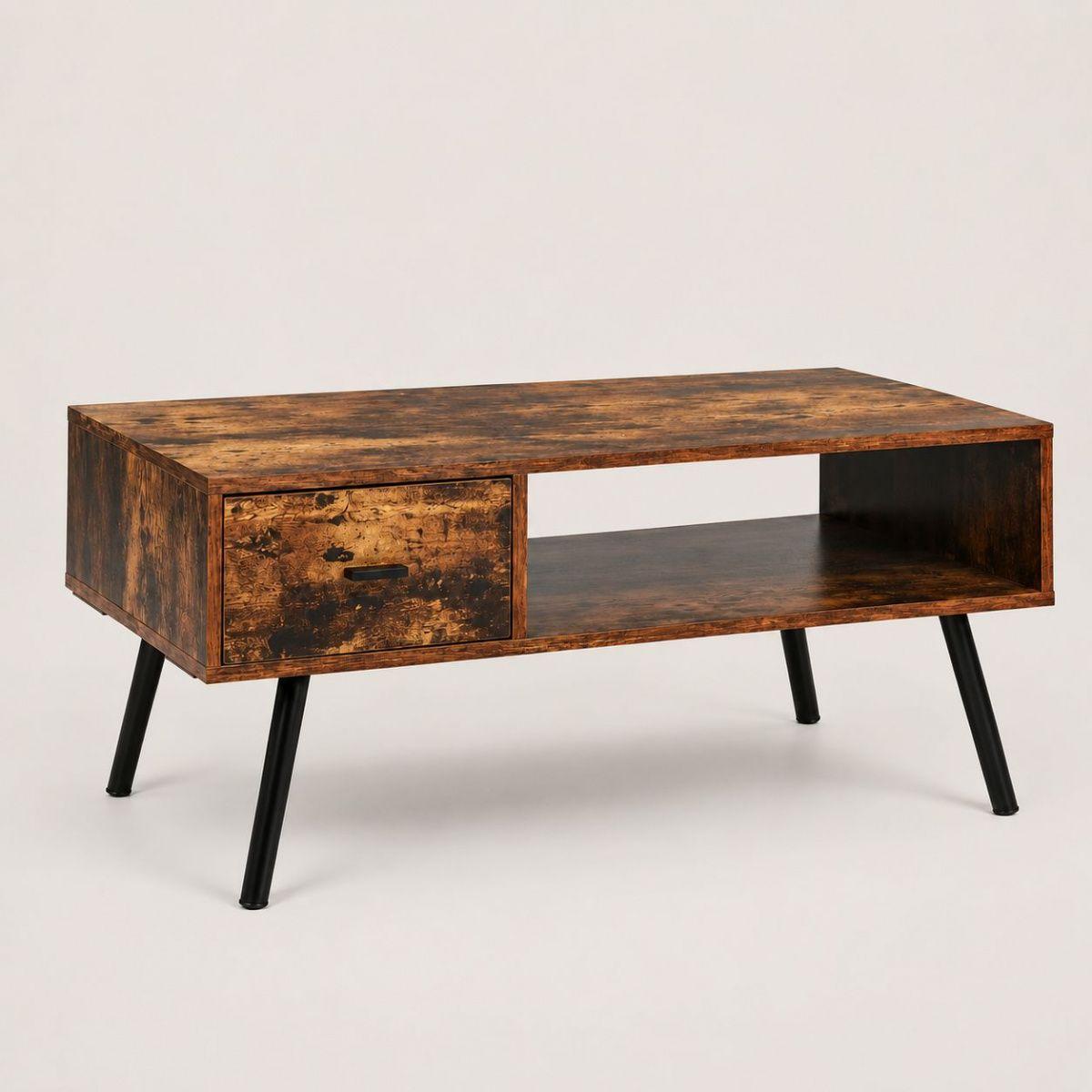 Mesa De Centro Ámbar Con Cajón Y Nicho Abierto-2