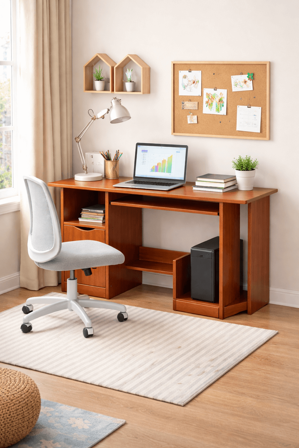 Escritorio Niño Estudio MDF Color Madera Classic 100×37-6