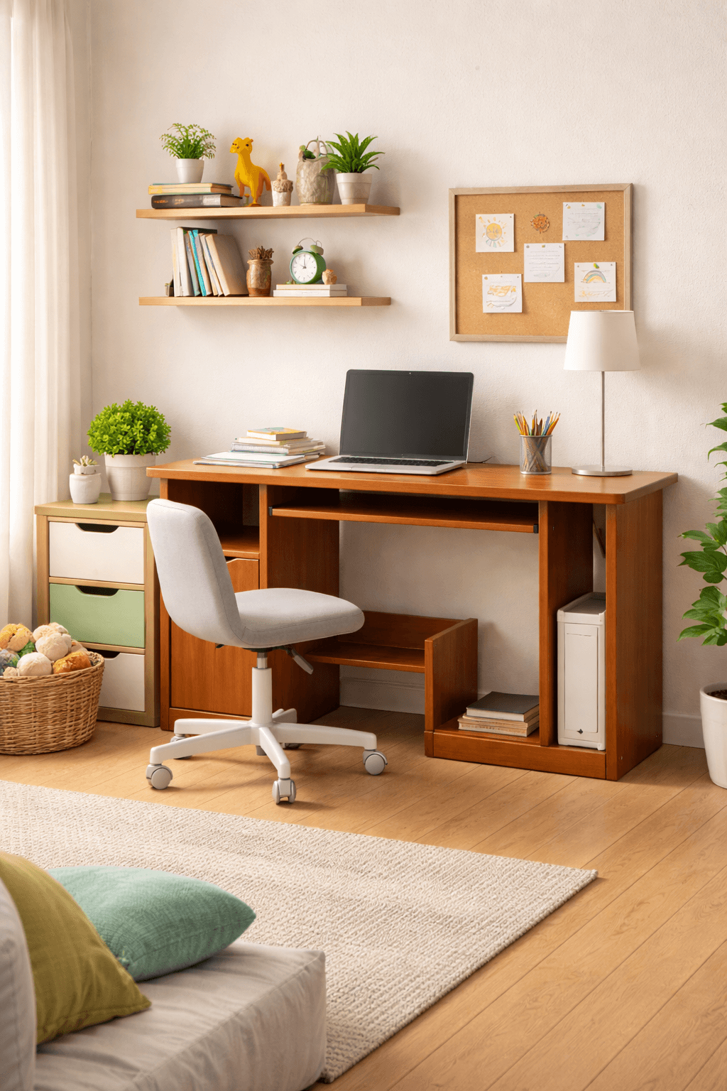 Escritorio Niño Estudio MDF Color Madera Classic 100×37-7