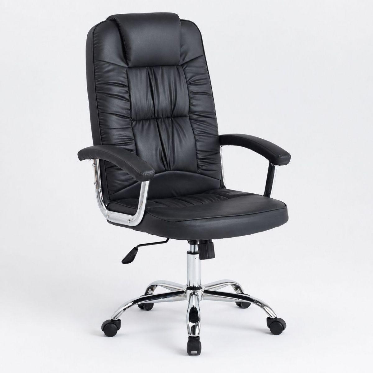 Silla Ejecutiva Negra Acolchada Para Un Espacio Más Profesional-6
