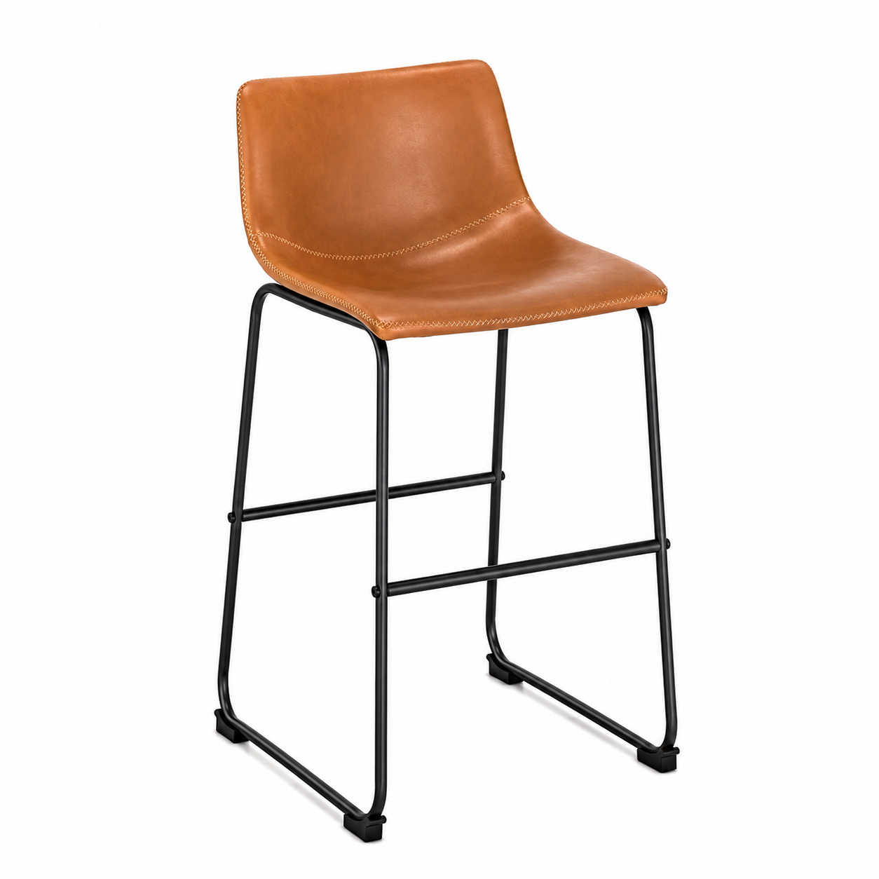 Taburete Cocina Barra Cuero Pu Caramel 48x49x94 Cm-0