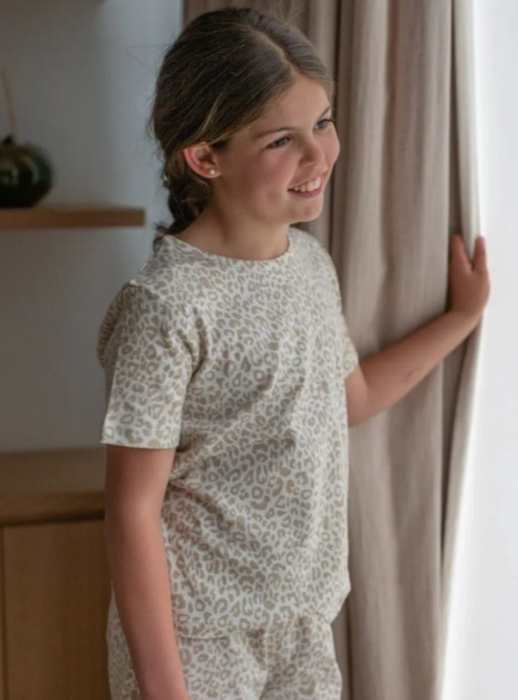 Pijama corto animal print niña-0