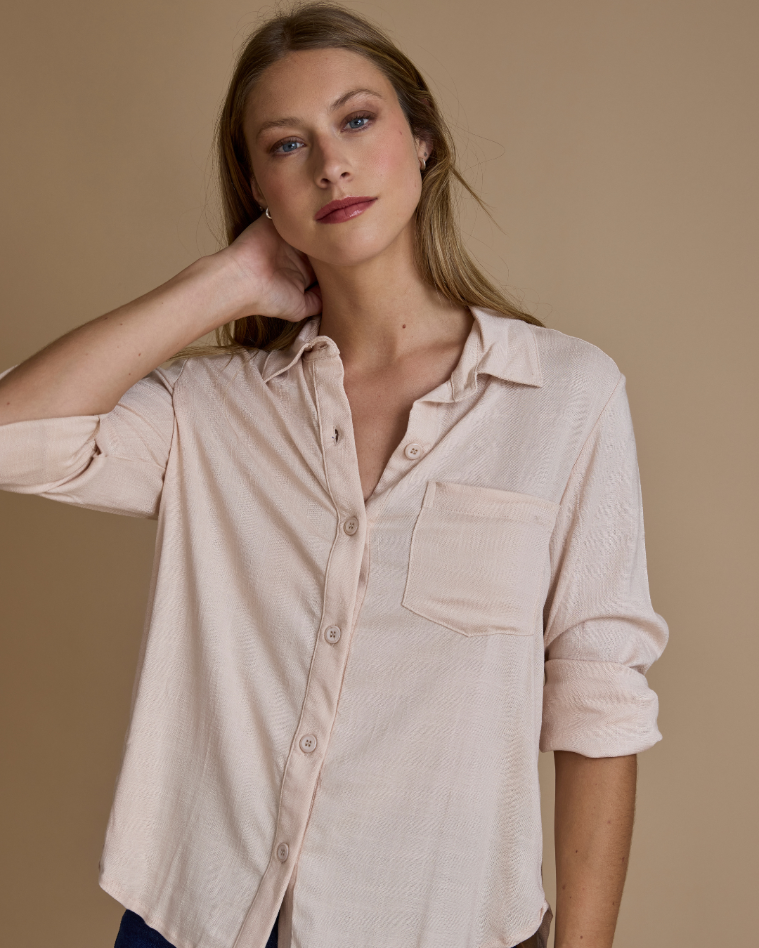 Blusa Solé beige -0