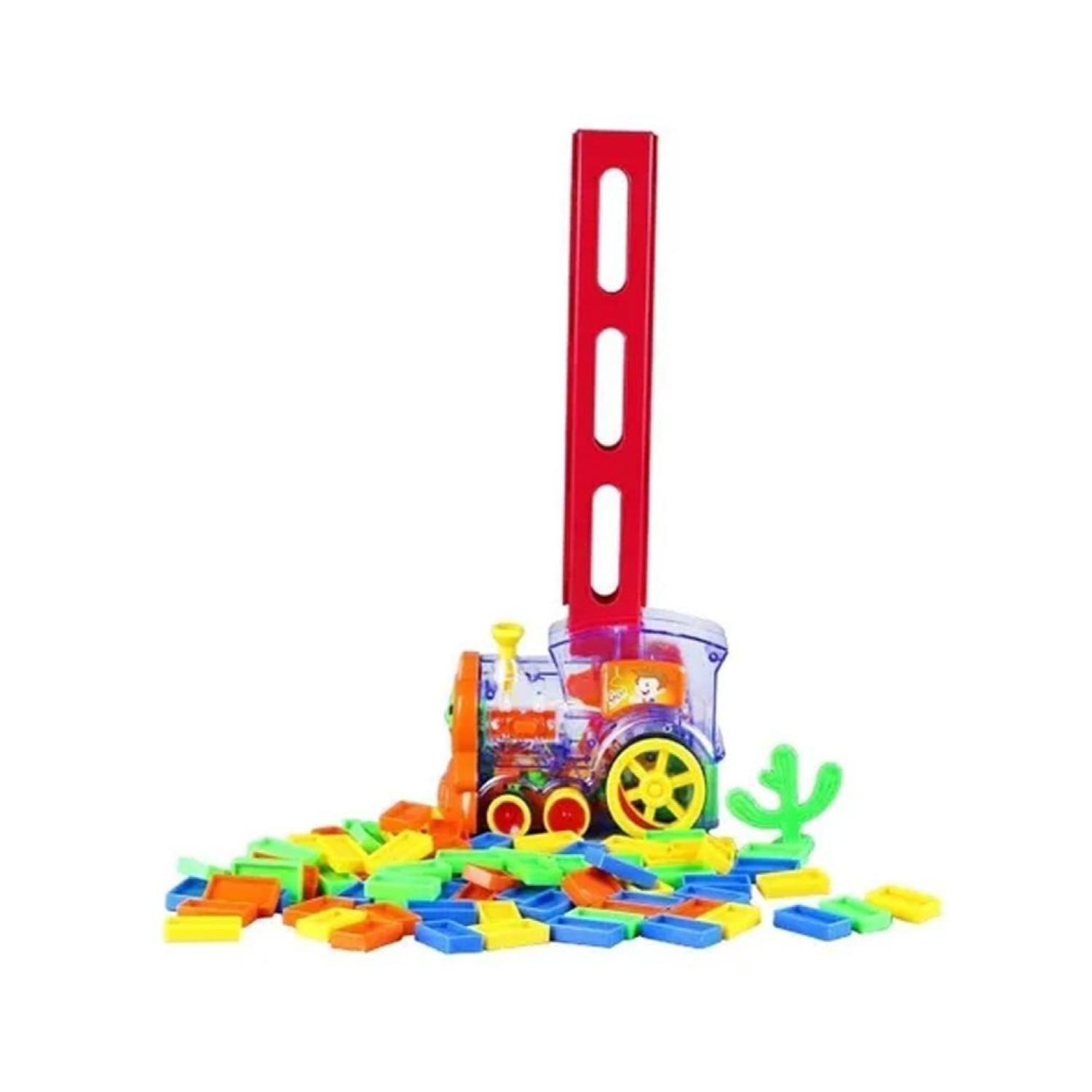 Tren Dominó Para Niños Juego De Bloques De Constru-0