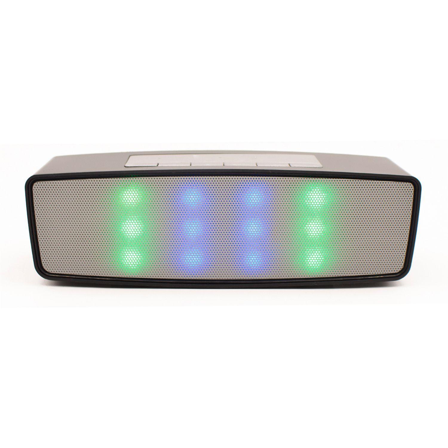 PARLANTE ALTO BLUETOOTH PORTATIL MULTICOLOR DBLUE CON  ENTRADA SD/ RADIO FM NEGRO-2