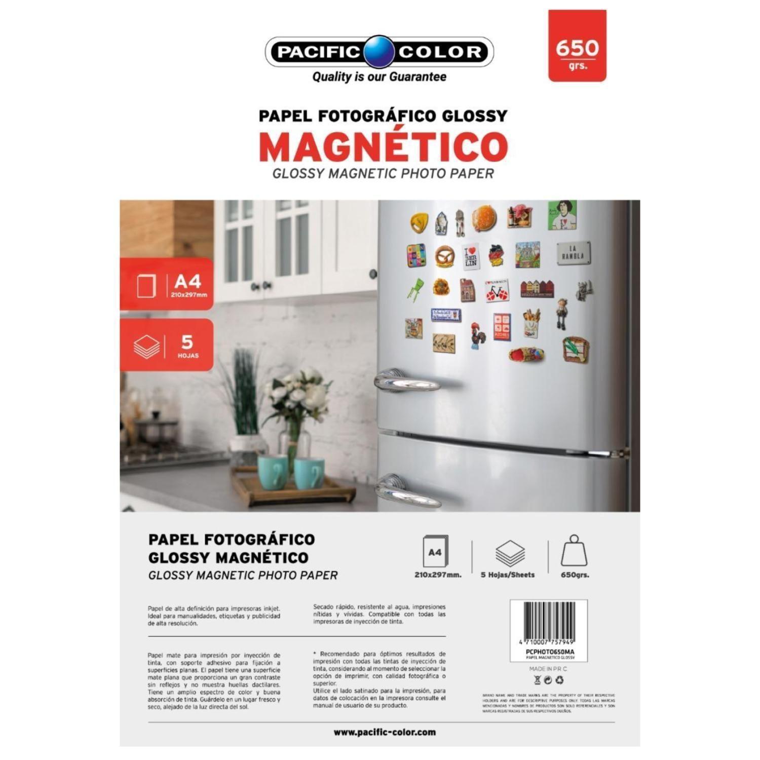 Papel Fotográfico Glossy Magnético A4 650gr 5 Hoja-1