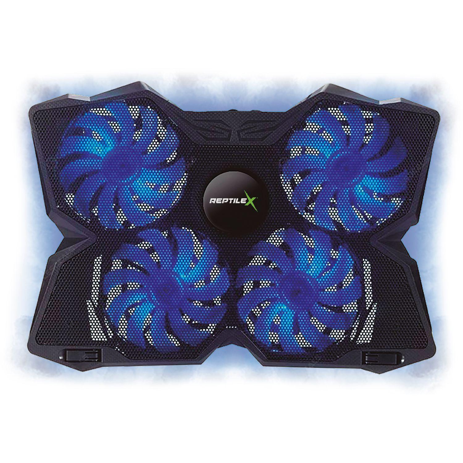 Ventilador Notebook Gamer 4 Aspas Luz Led Azul -0