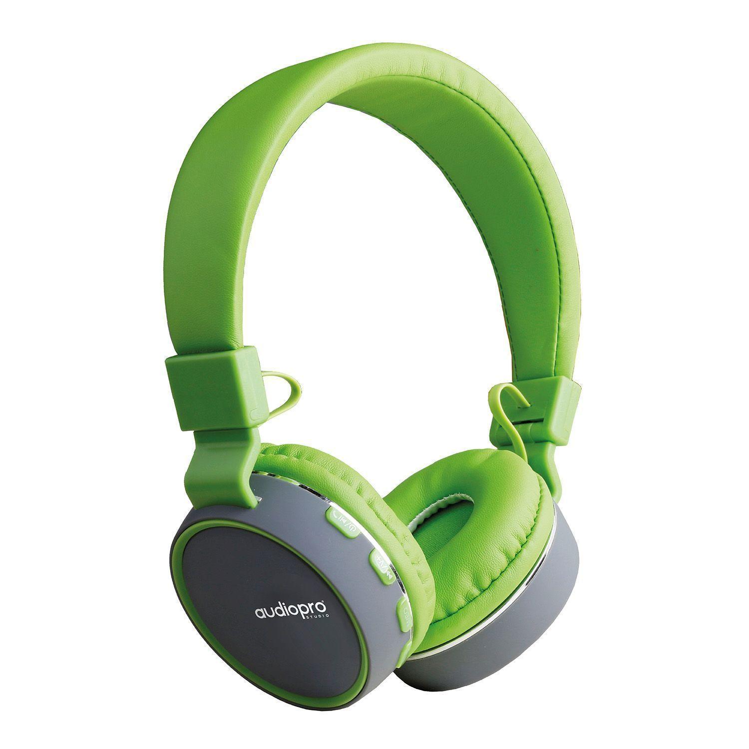 Audifono Headband Bluetooth FM AUX. 3.5 Verde -0