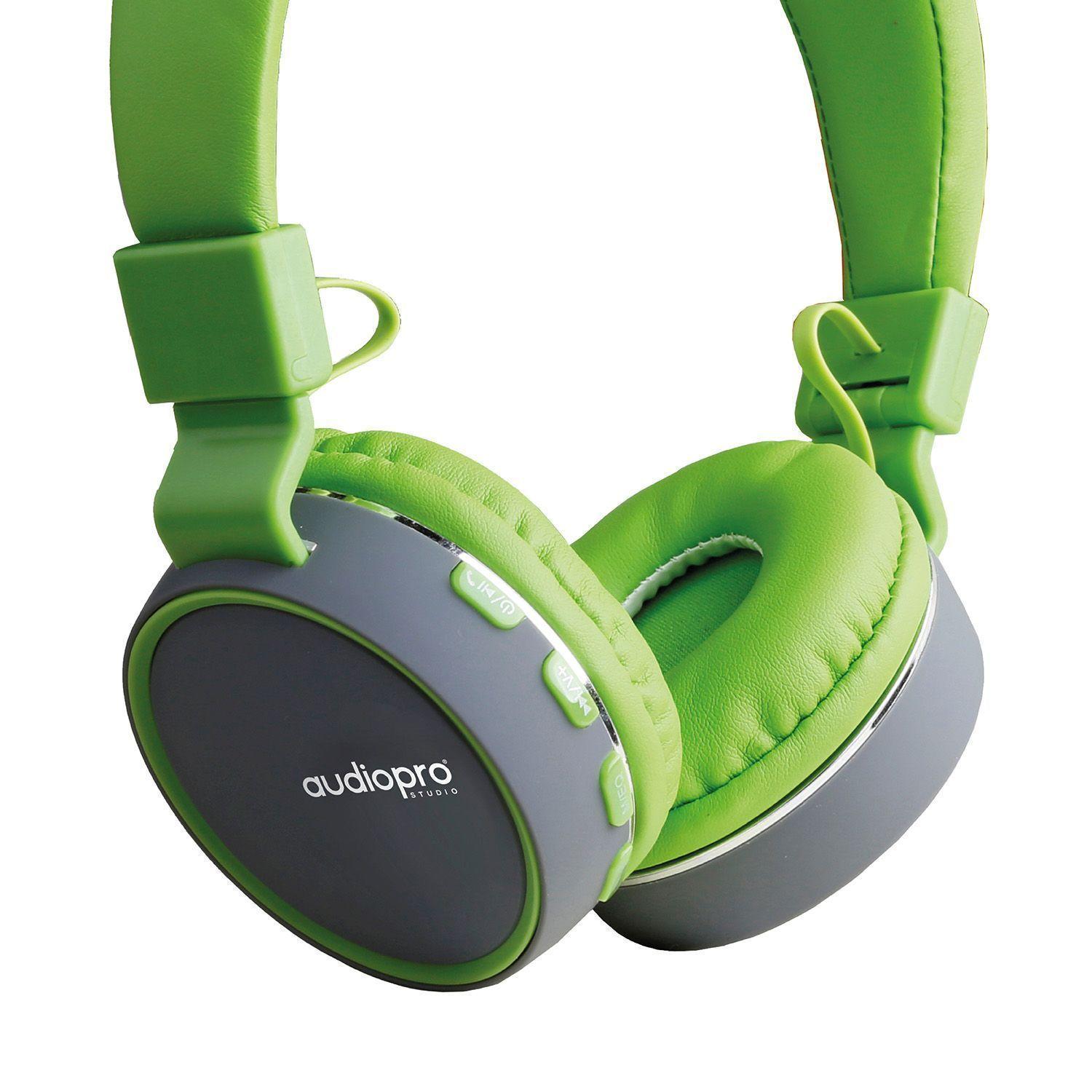 Audifono Headband Bluetooth FM AUX. 3.5 Verde -2