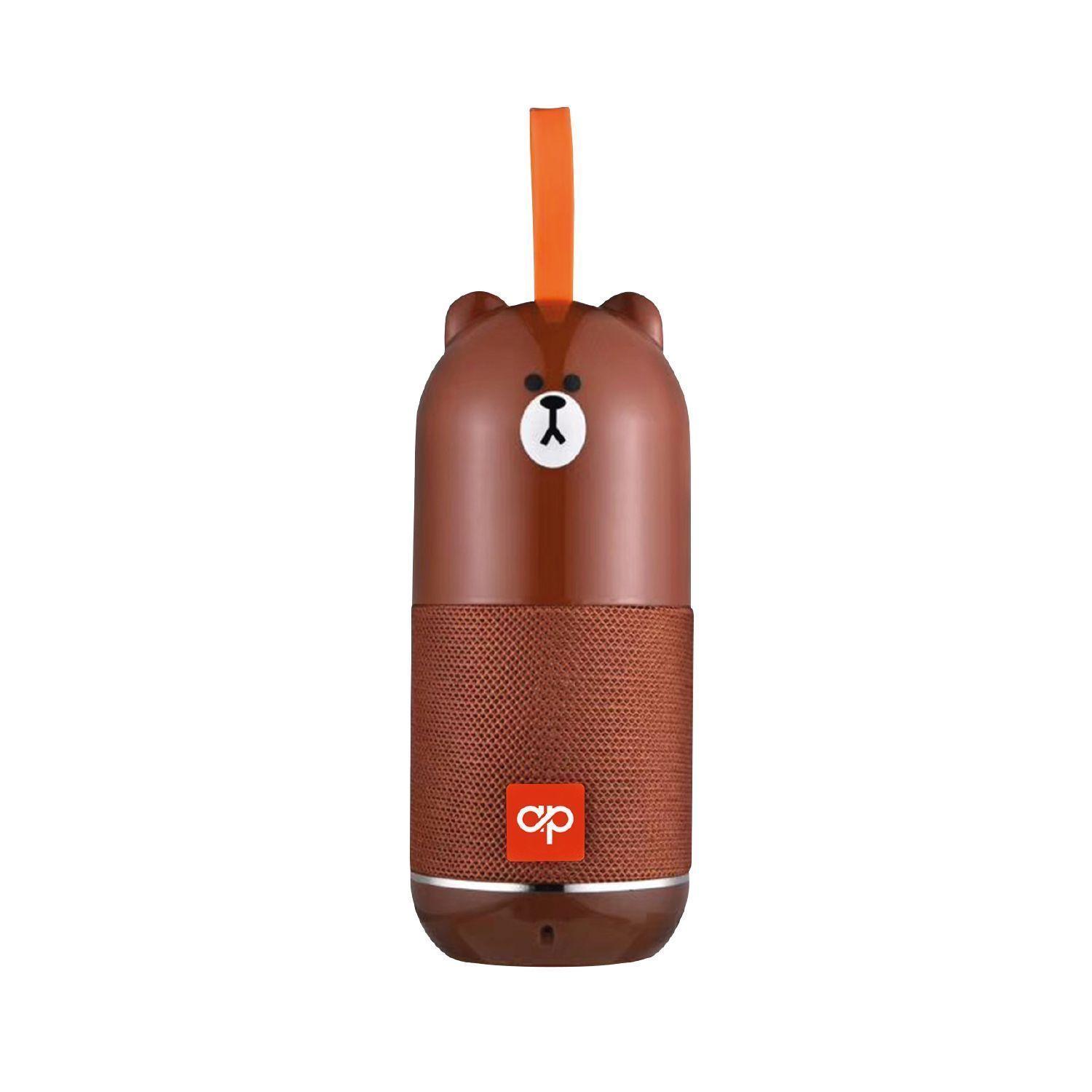 Parlante Portatil Bluetooth Diseño Oso Cafe 5W -0