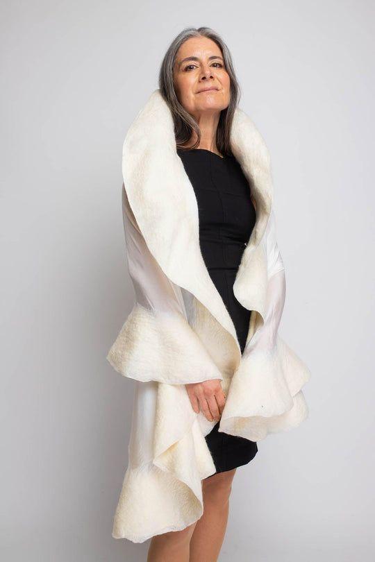 Chal de seda y lana merino Alma-0