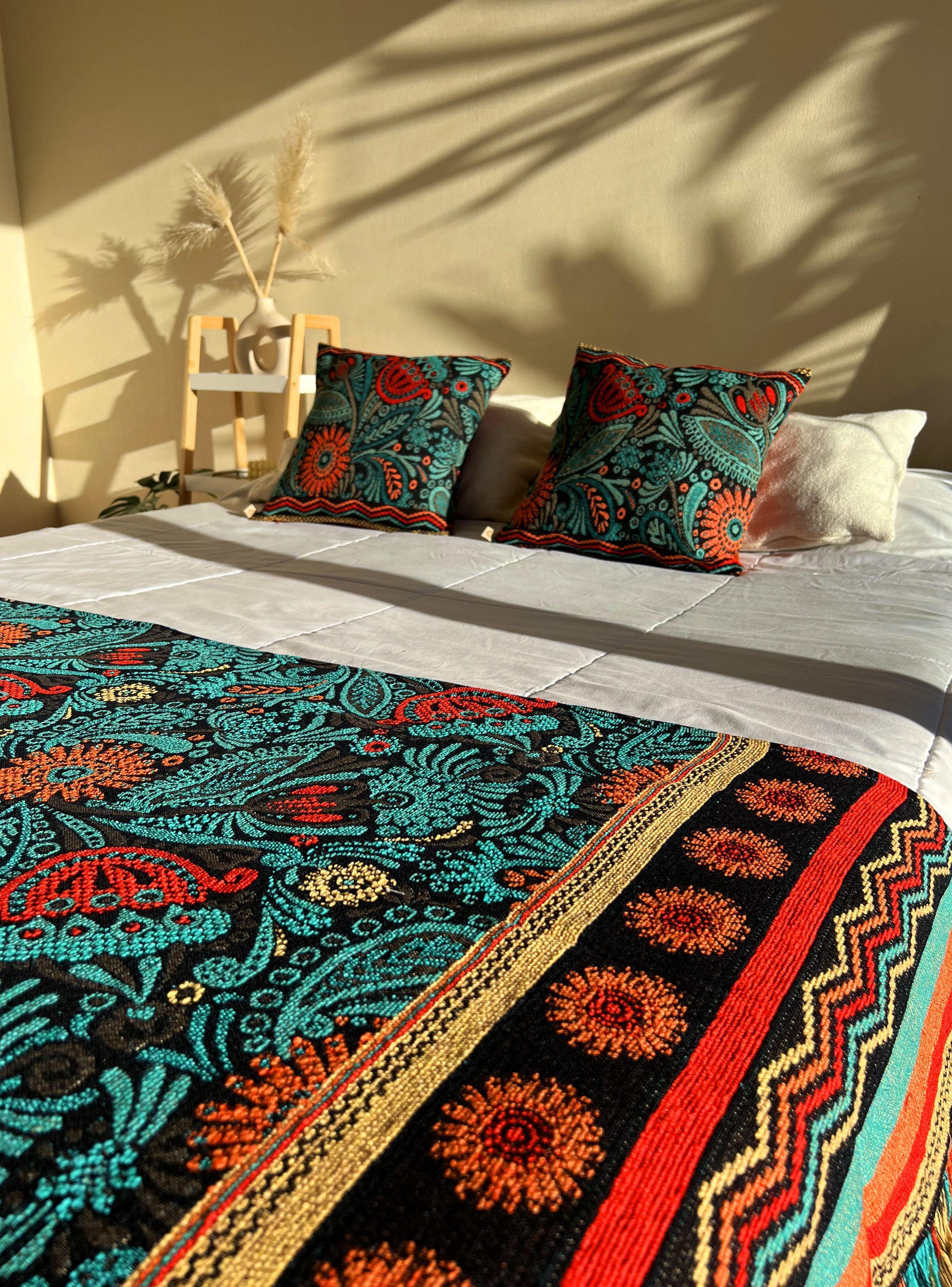 Funda de Cojín Méjico Turquesa-2