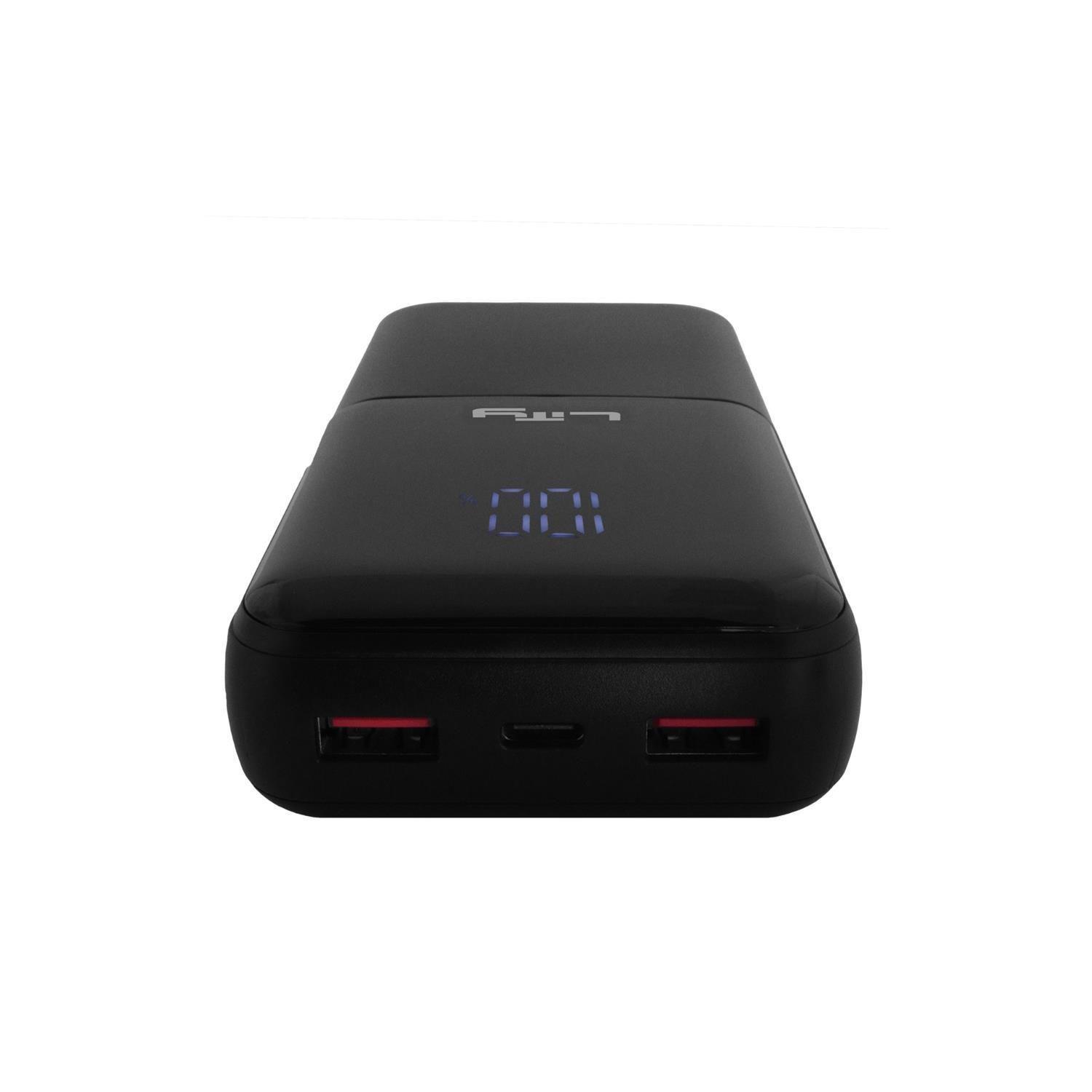 Batería Externa Lity 20000mAh 45W Carga Rápida Negra P12-3