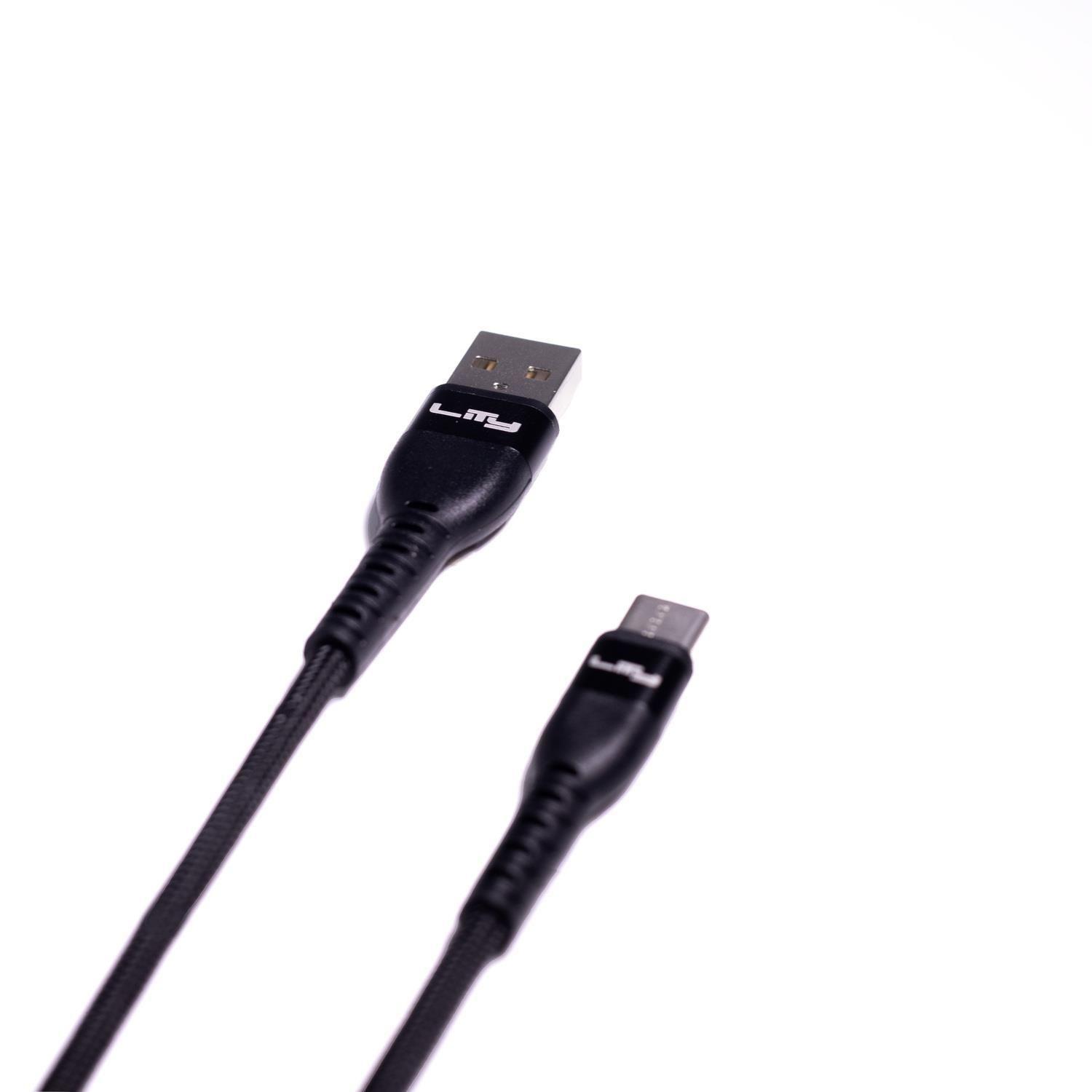 Cable USB-A a USB-C 60W/3A 2 Metros Negro C11P Lity-3