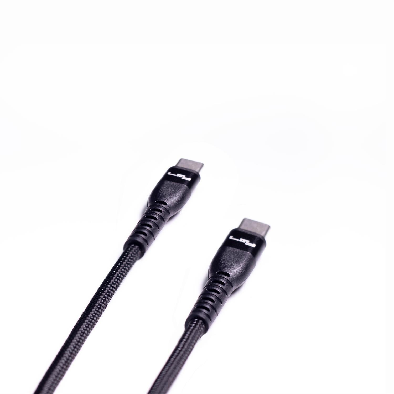 Cable de Carga USB-C/USB-C - 3A 60W 2M Negro C12P Lity-2