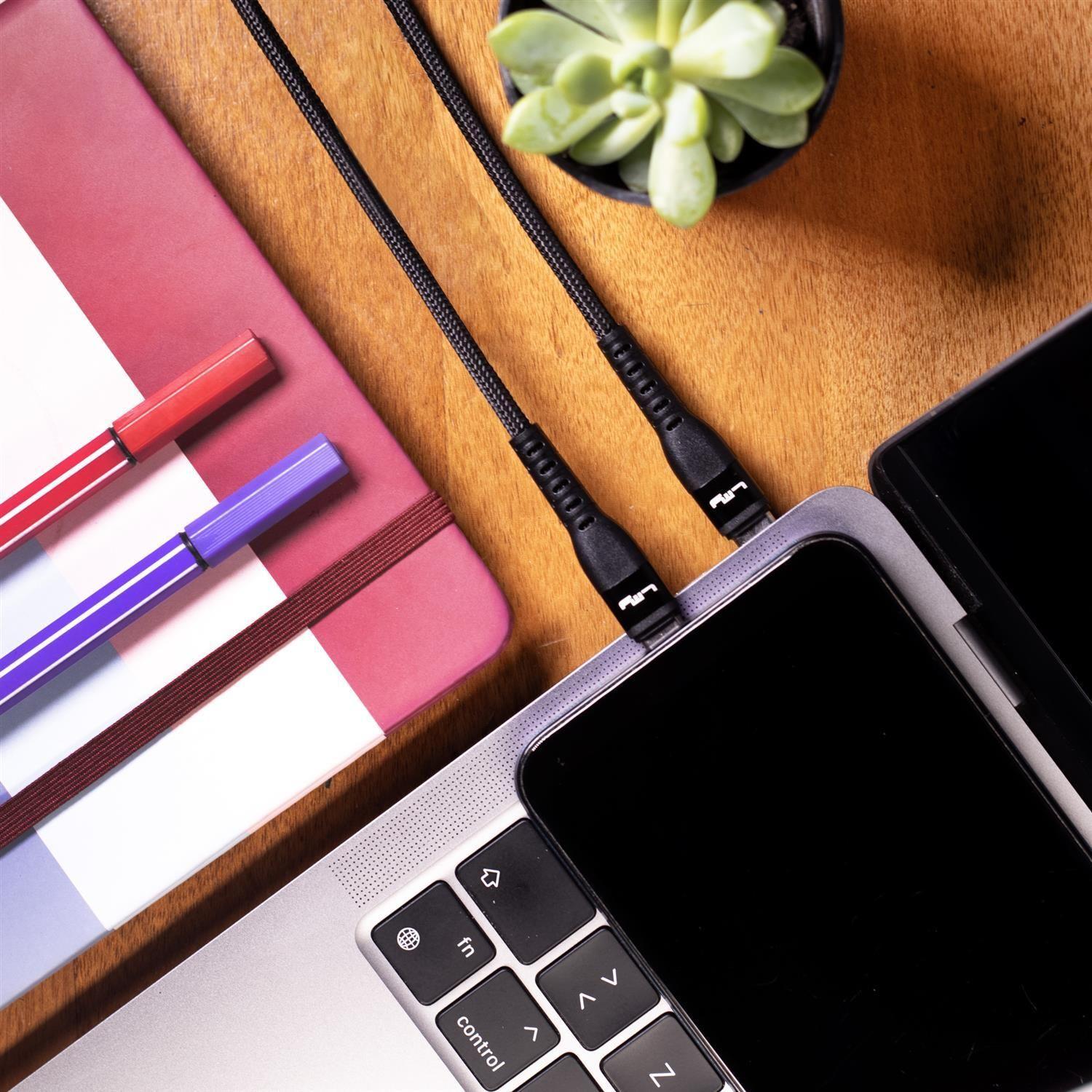 Cable de Carga USB-C/USB-C - 3A 60W 2M Negro C12P Lity-7