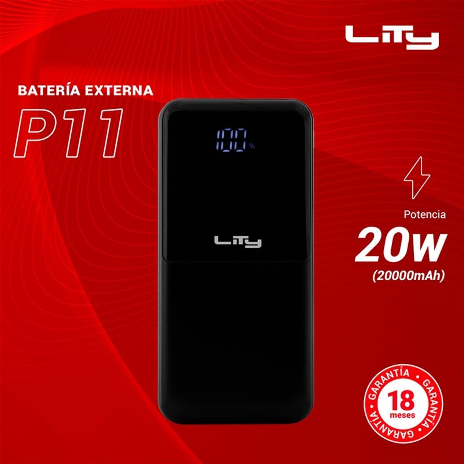 Batería Externa 20000mAh 20W Carga Rápida P11 Lity-7