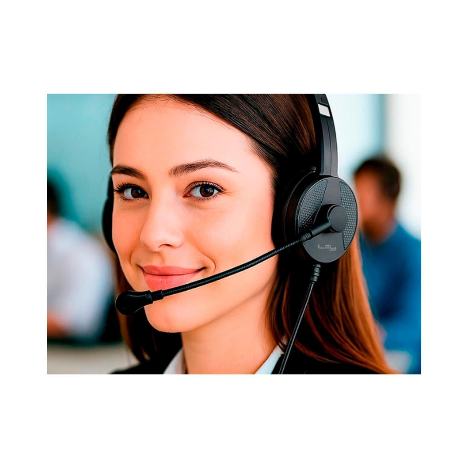 Audífonos Headset C/Cable USB-C Micrófono HC11P Negro Lity-5