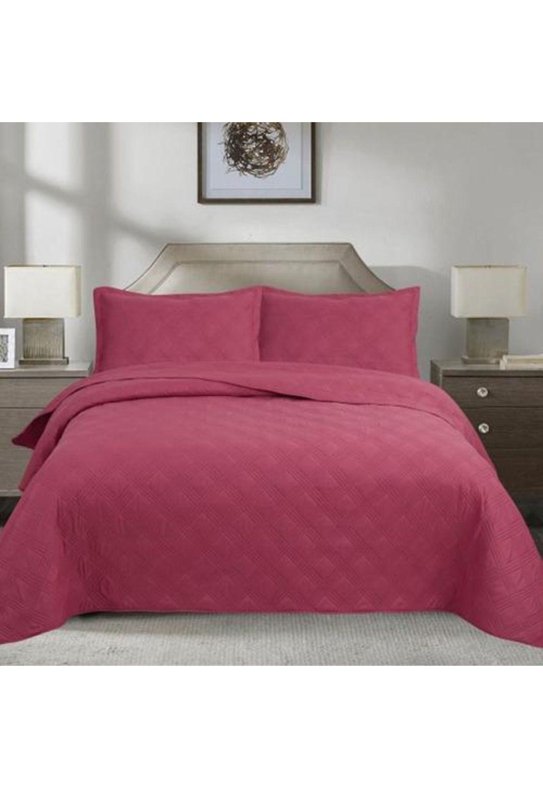 QUILT ANDES LISO FRAMBUESA 1.5 PLAZAS-0
