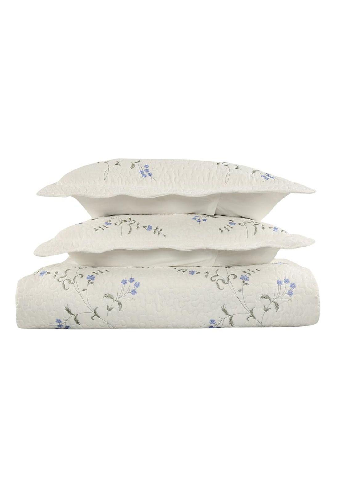 Quilt Andes Bordado Toronto Azul 2 plazas-3