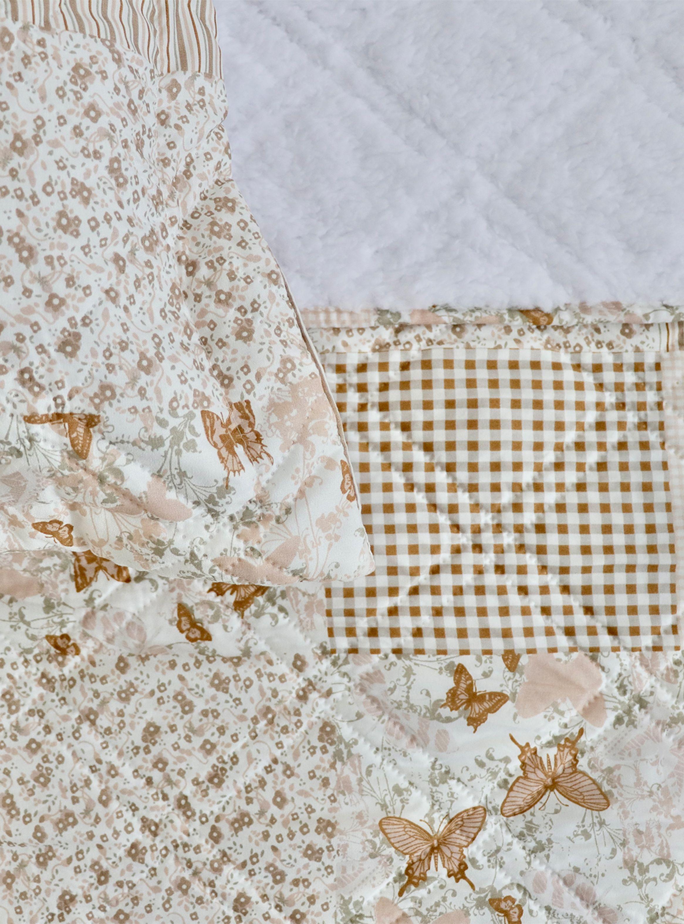 QUILT ANDES SHERPA ESTAMPADO PATCHWORK BEIGE 2 PL-2