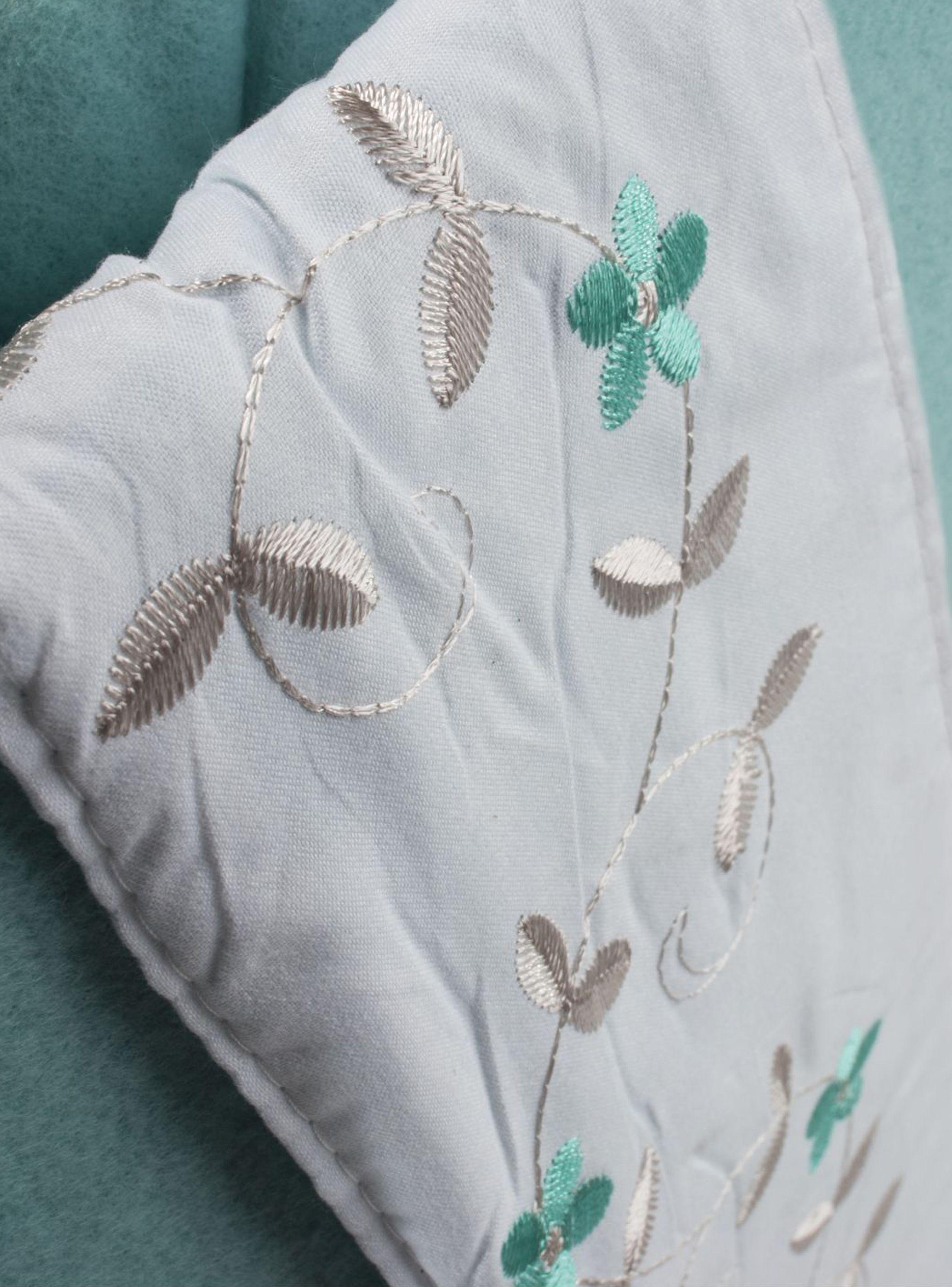 SABANA ANDES POLAR BORDADA FLOR TURQUESA 2 PLAZA-1