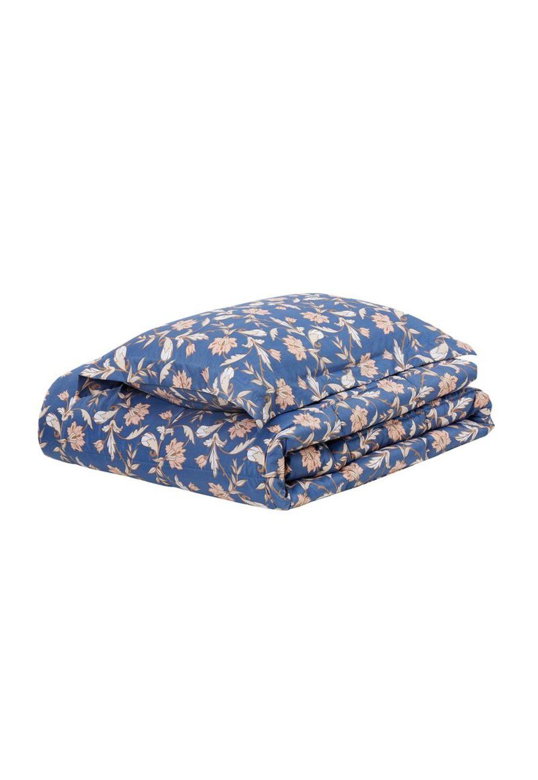 PLUMON ANDES ESTAMPADO FLOR AZUL 26 1.5 PLAZAS-3