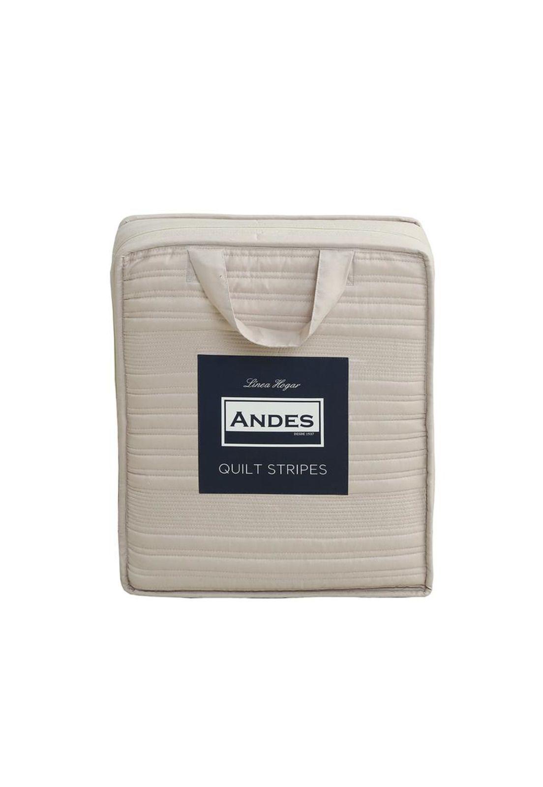 QUILT ANDES STRIPES BEIGE 2 PLAZAS-1