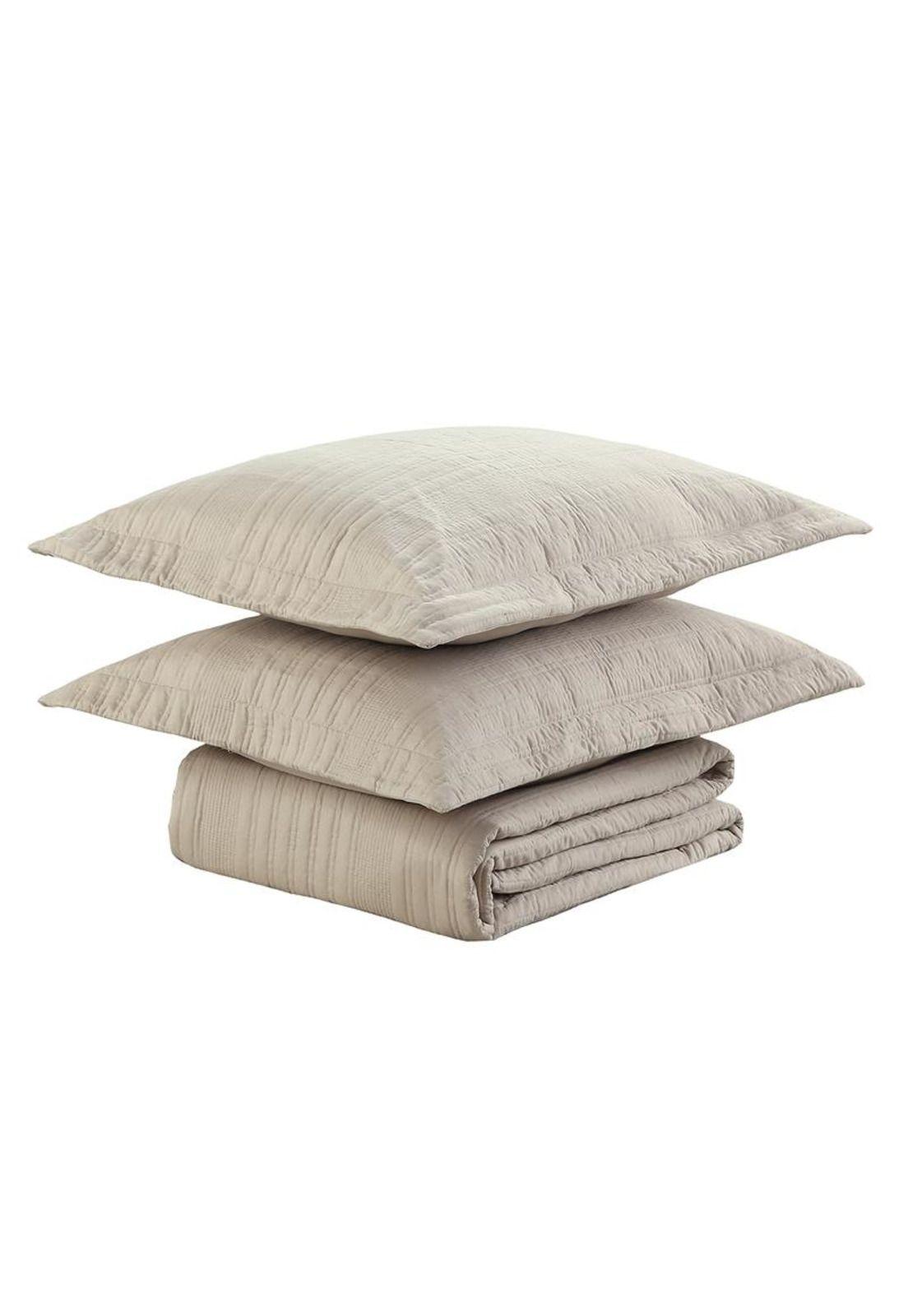 QUILT ANDES STRIPES BEIGE 2 PLAZAS-2
