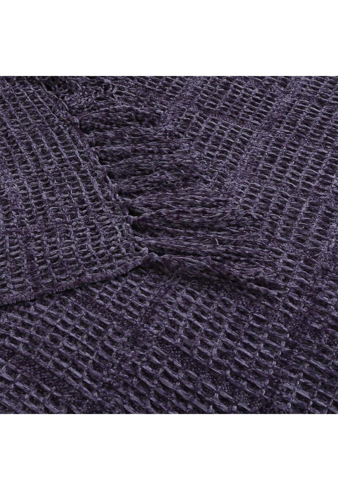 MANTA ANDES CUADRO 125X175  MORADO-2