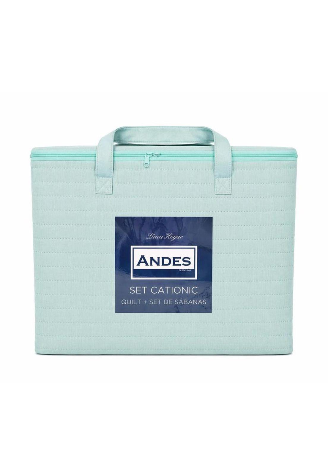 SET ANDES CATIONIC TURQUESA 2 PLAZAS-2