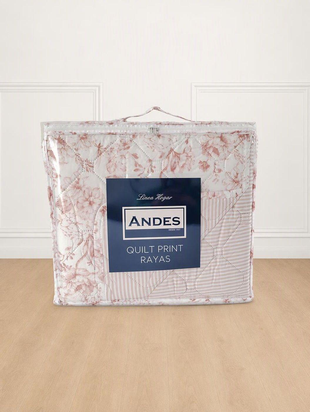 QUILT ANDES  PRINTED RAYAS ROSA 2 PLAZAS-0