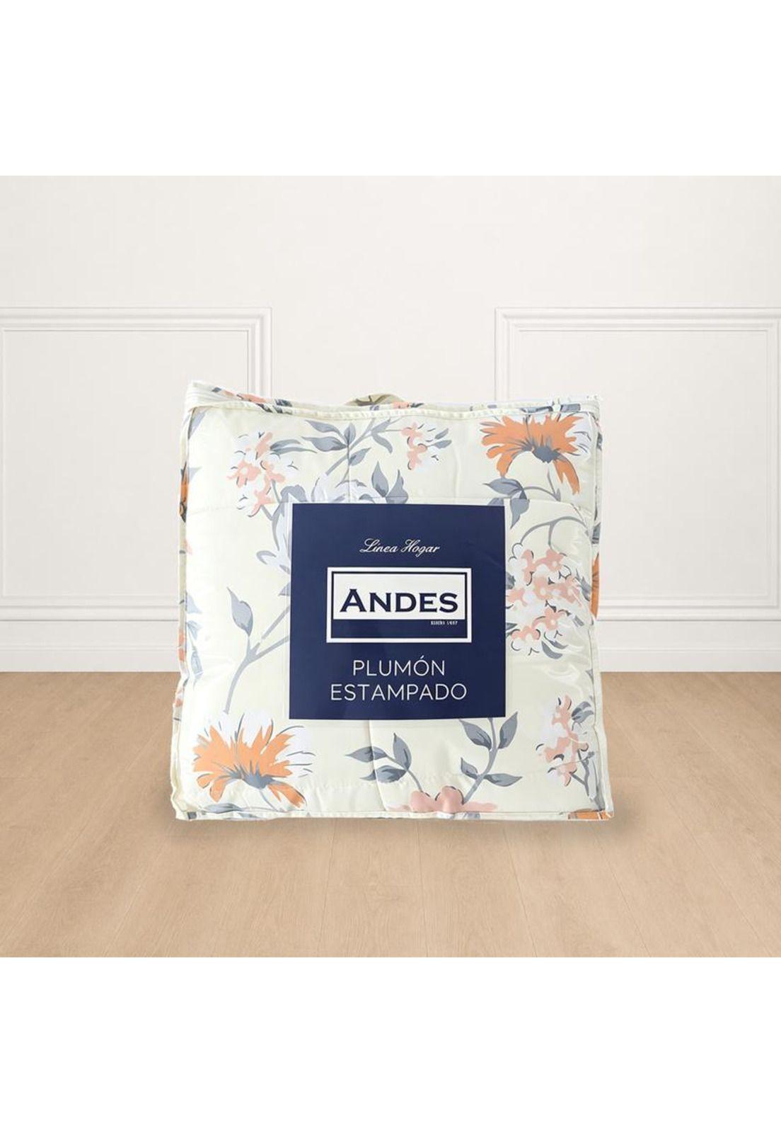 PLUMON ANDES ESTAMPADO FLOR PASTEL 26 1.5PLAZAS-2