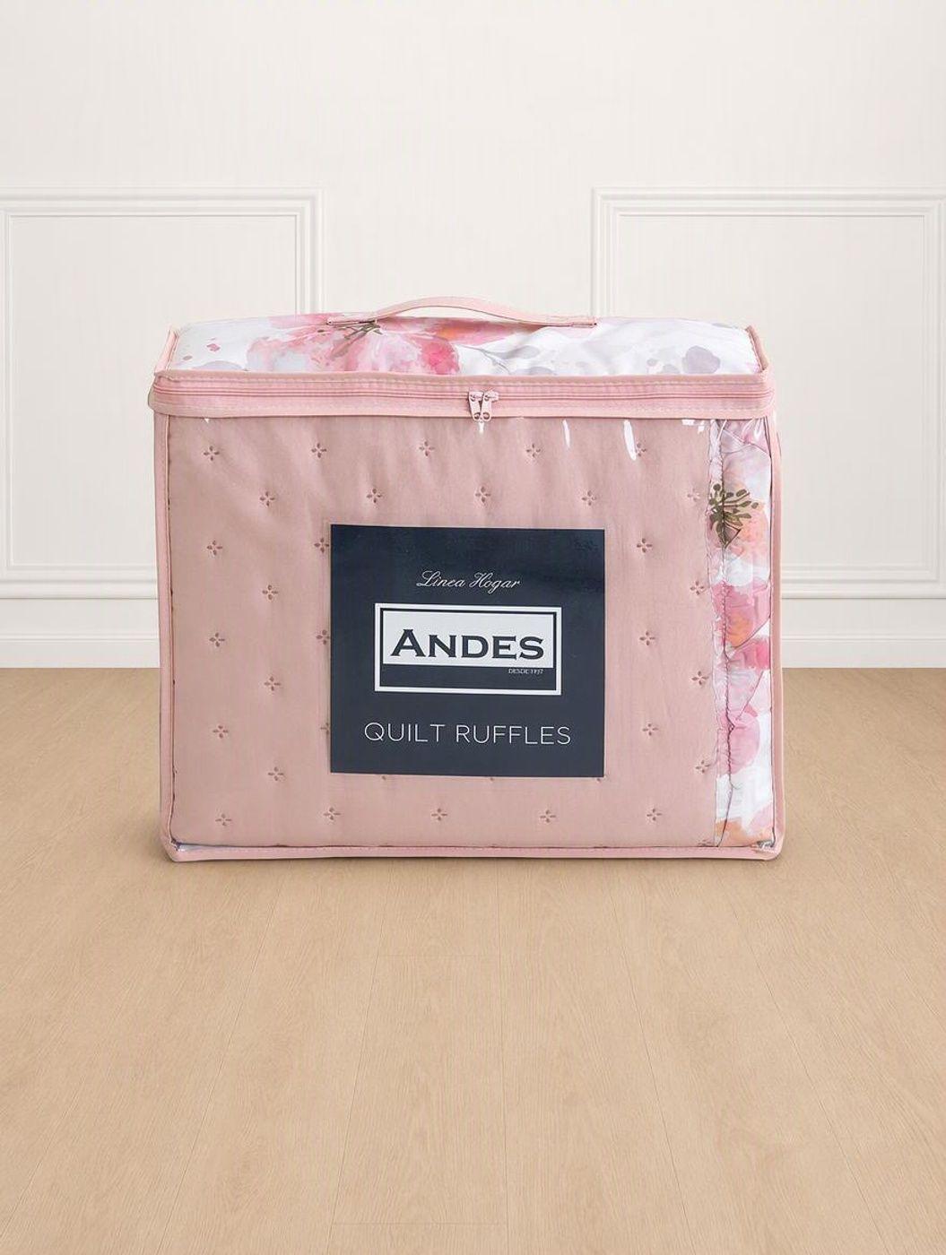 QUILT ANDES RUFFLES ROSA 1.5 PLAZAS-0