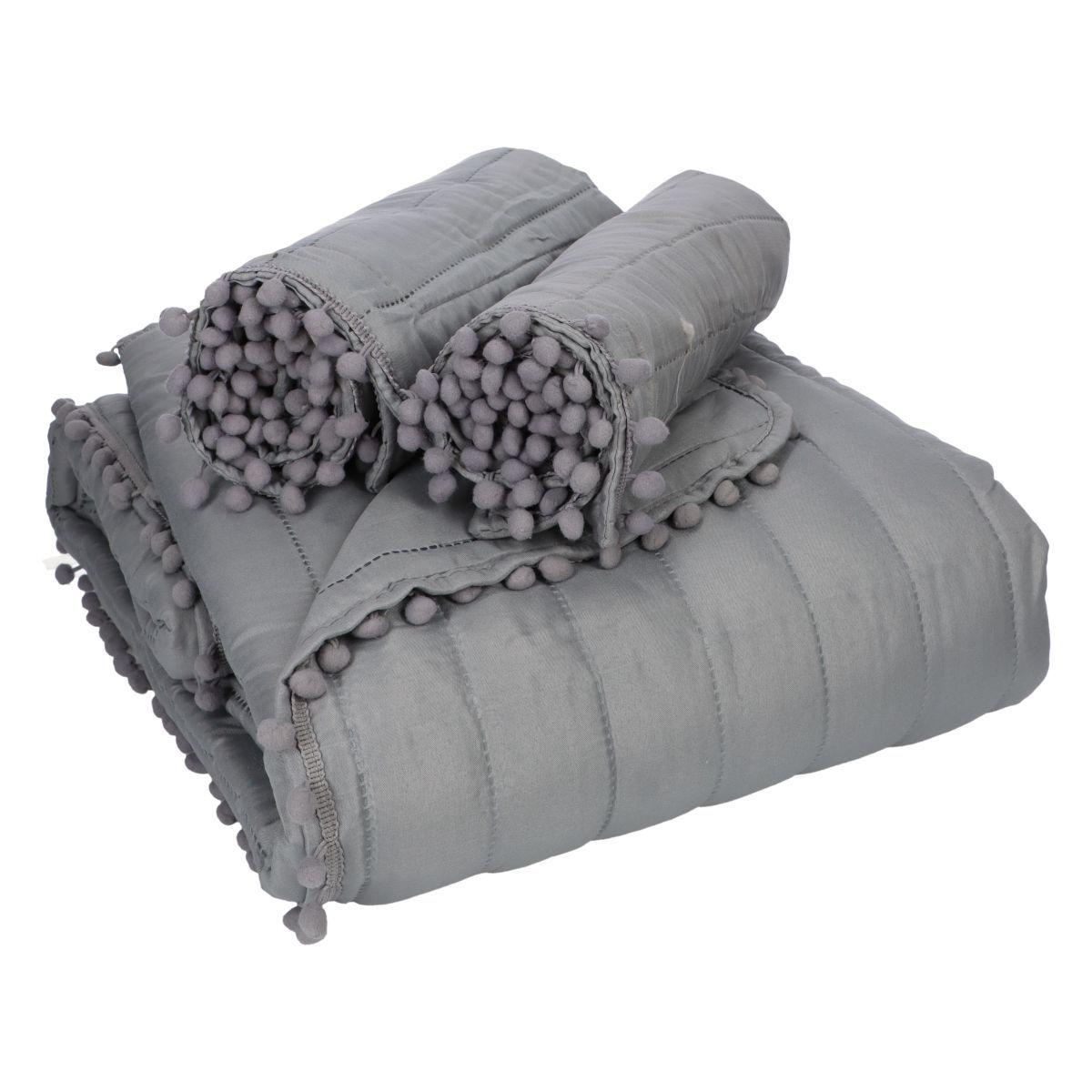 QUILT ANDES POM POM GRIS KING-4