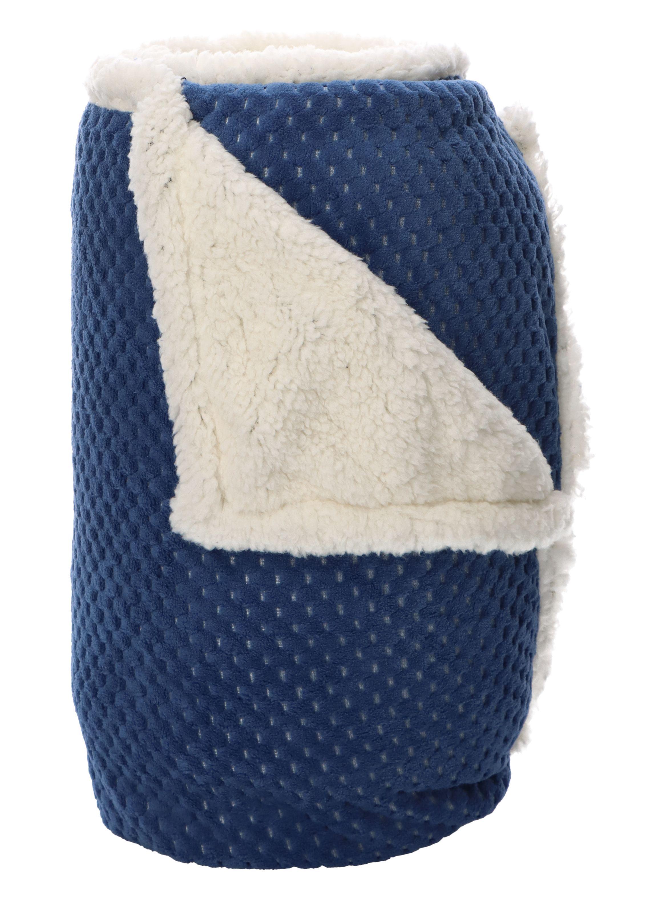 FRAZADA ANDES CHIPORRO PANAL AZUL 1.5 PLAZA-1