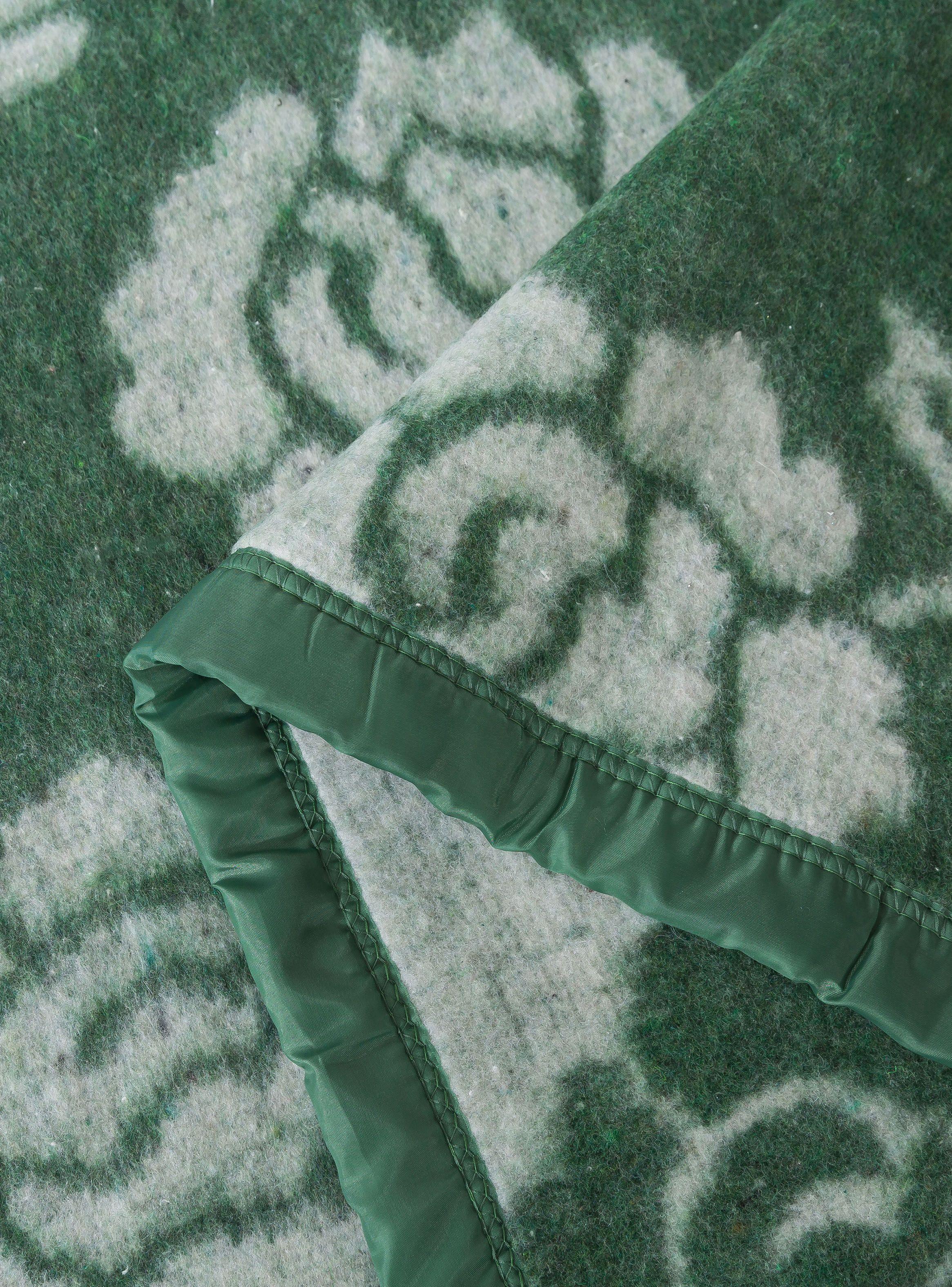 FRAZADAS ANDES CLASSIC JACQUARD VERDE 2 PLAZAS-2