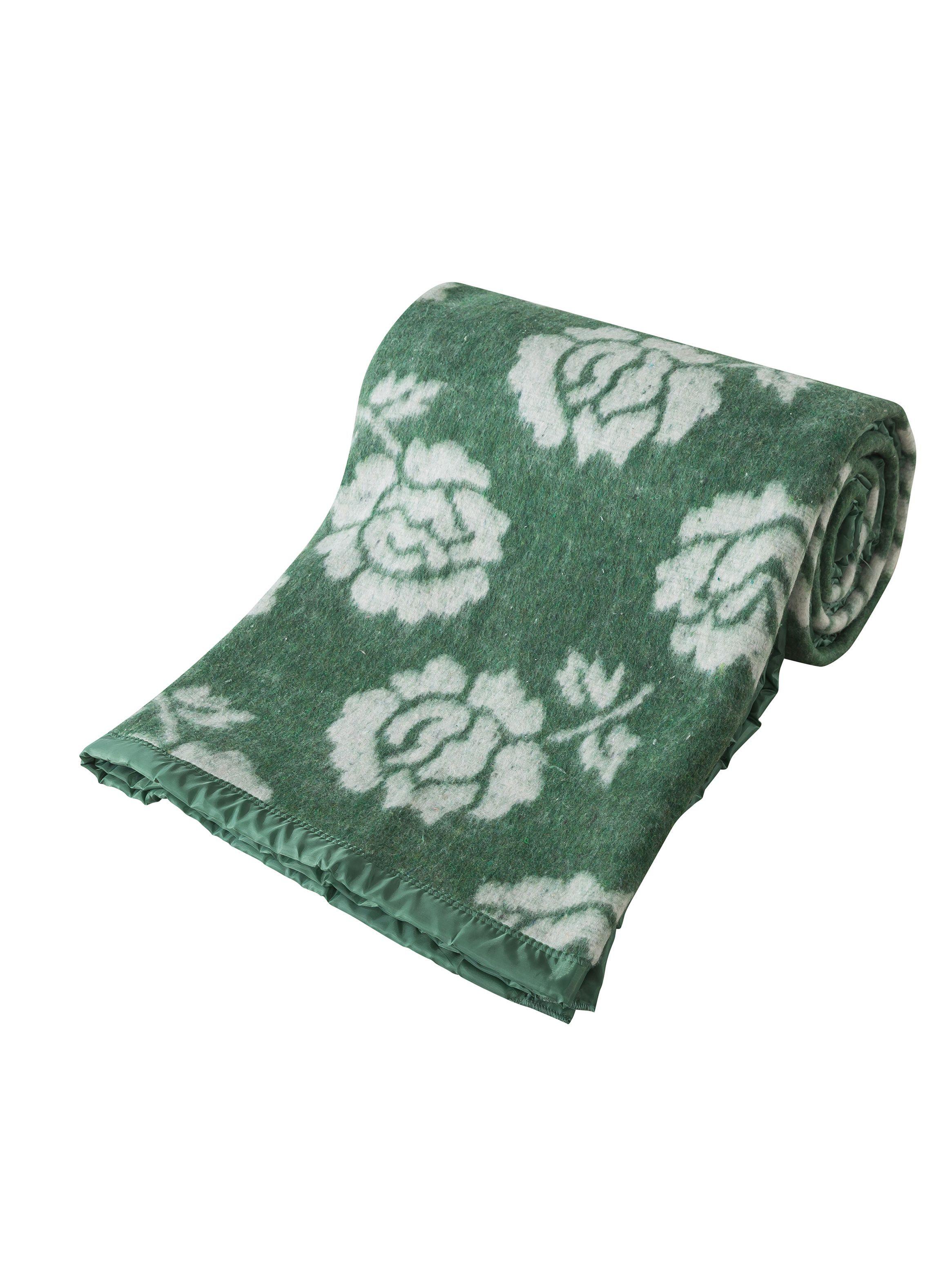 FRAZADAS ANDES CLASSIC JACQUARD VERDE 2 PLAZAS-3