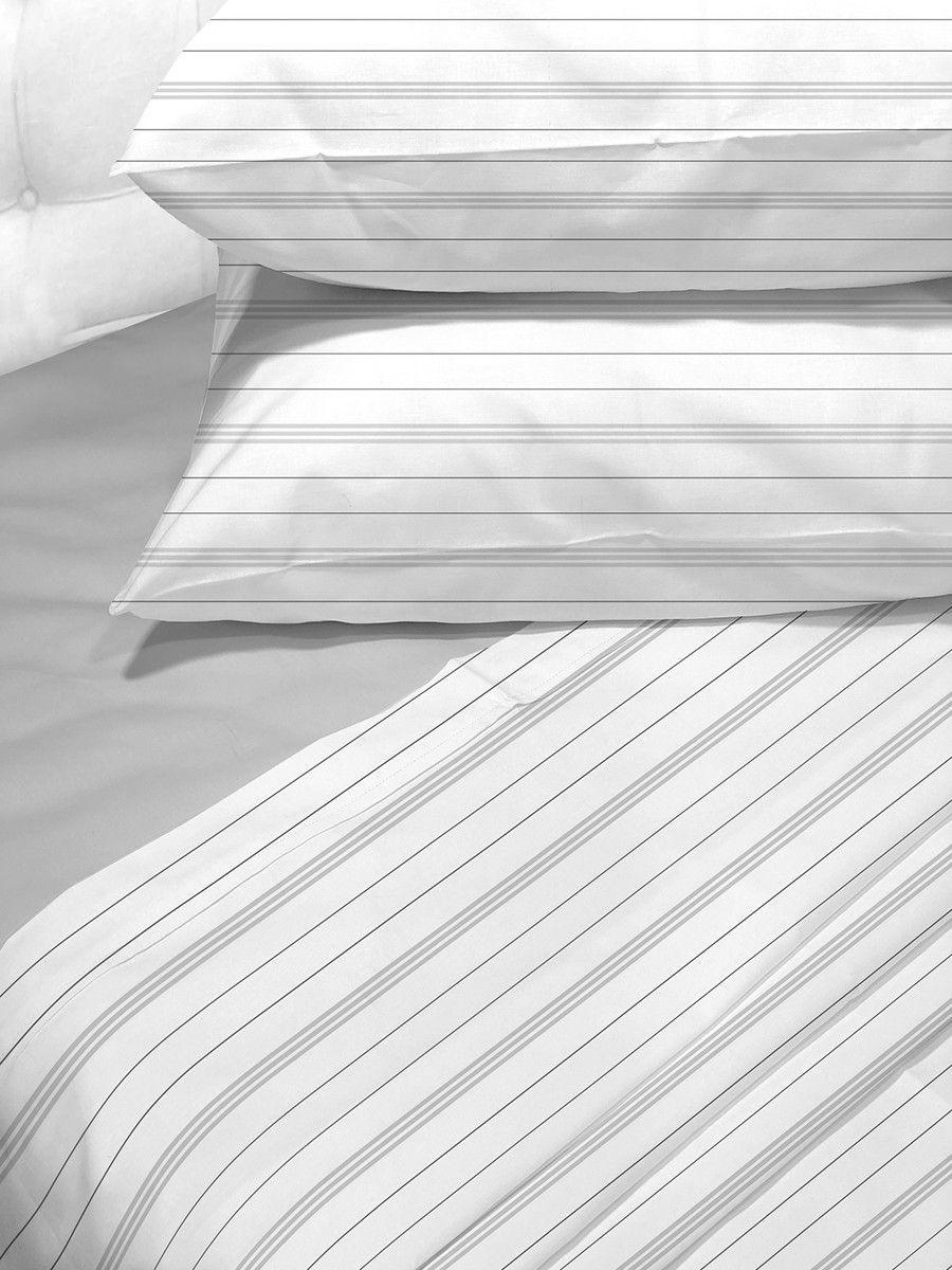 Sabana Andes 180 Hilos Estampada Lineas Gris 1.5 Plazas-2