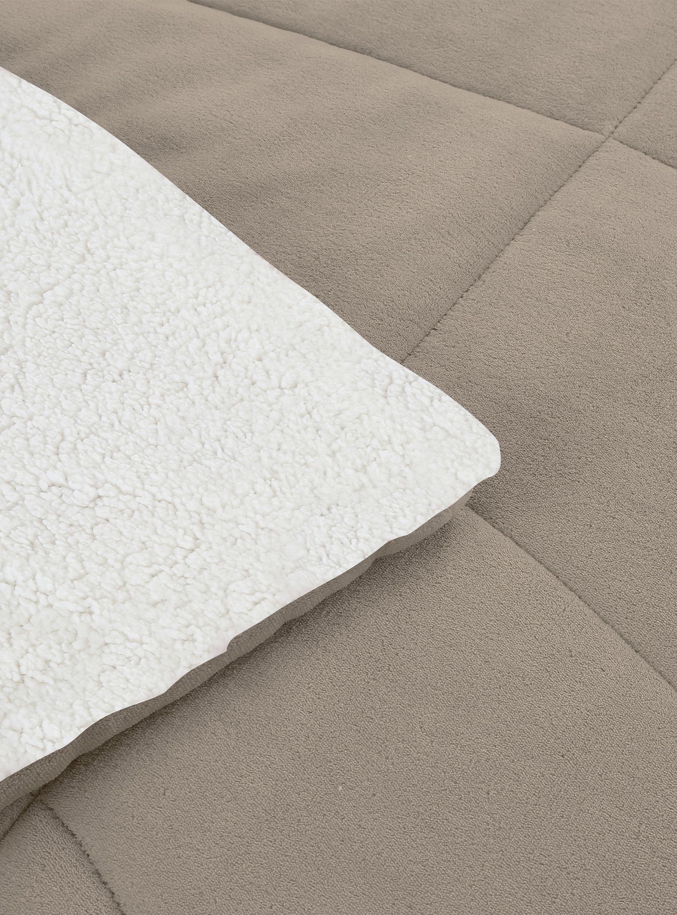 PLUMON ANDES CHIPORRO LISO TAUPE 2 PLAZA-2
