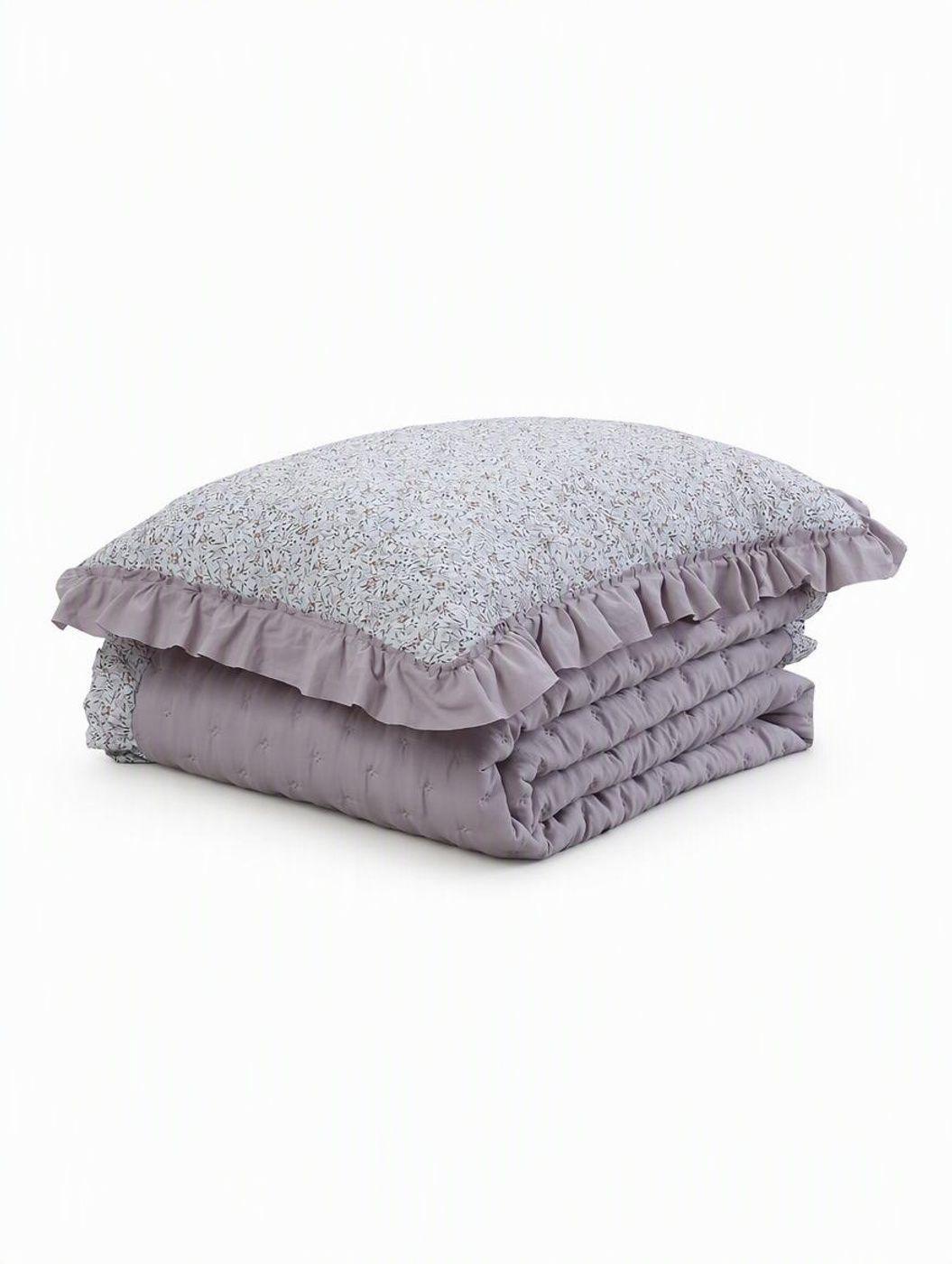 QUILT ANDES RUFFLES LILA 1.5 PLAZAS-1