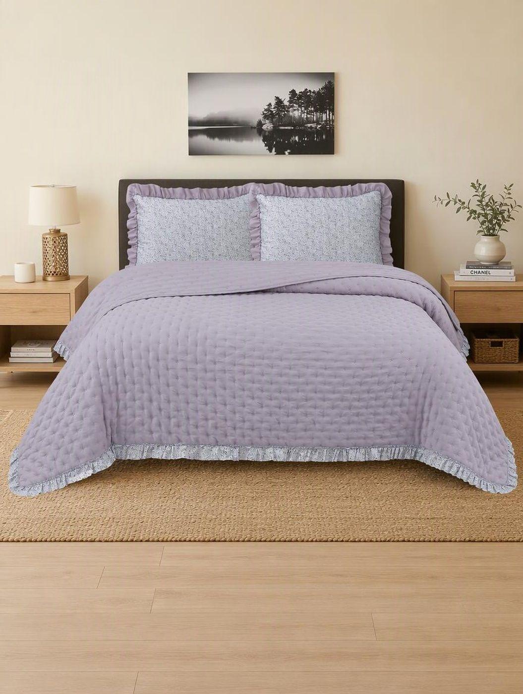 QUILT ANDES RUFFLES LILA 1.5 PLAZAS-2