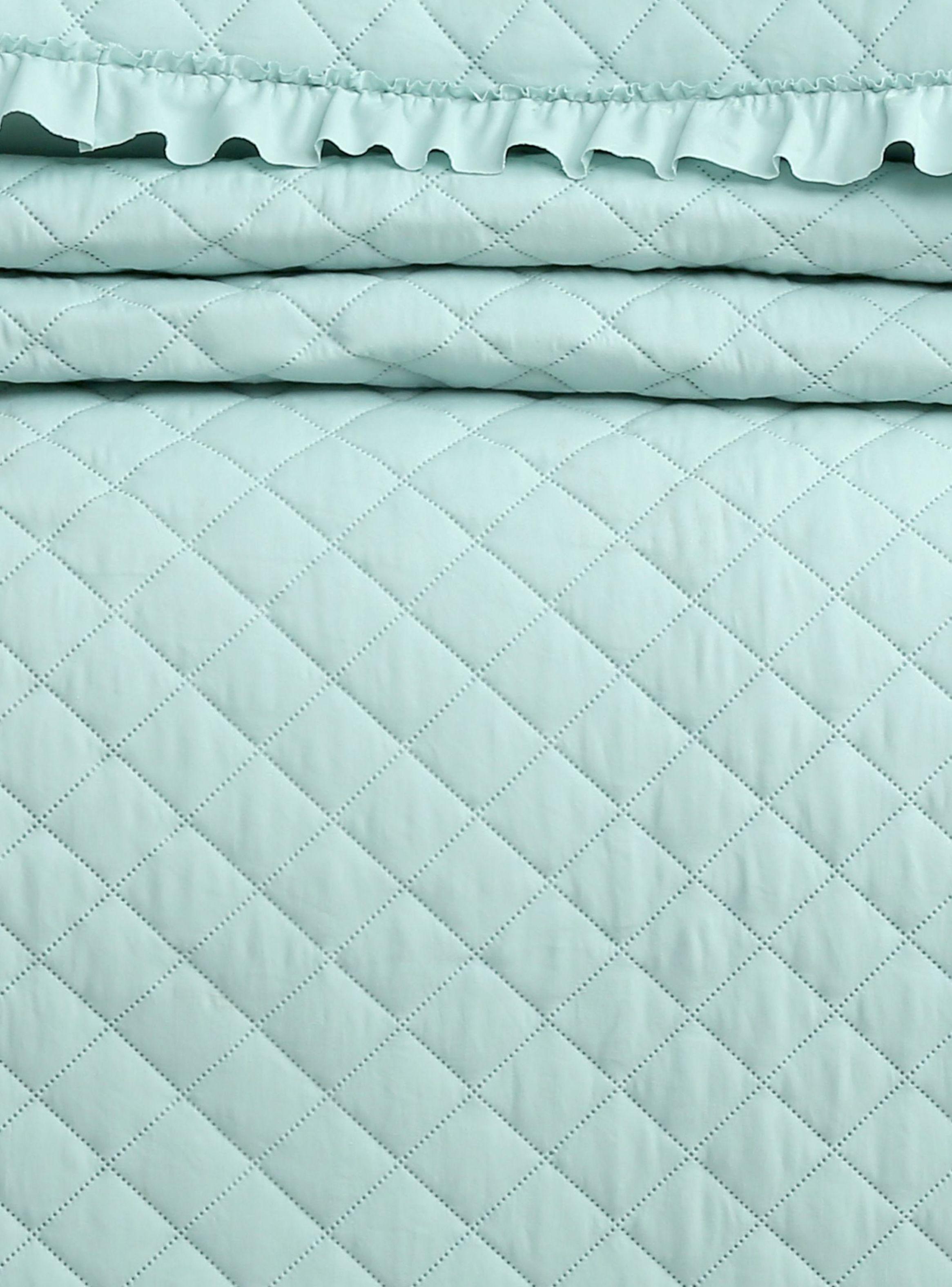 QUILT ROMANTIC 1.5P AQUA-2