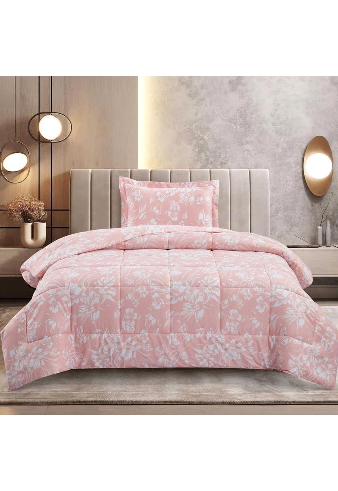 PLUMON ANDES ESTAMPADO FLOR ROSA 26 1.5PLAZAS-0