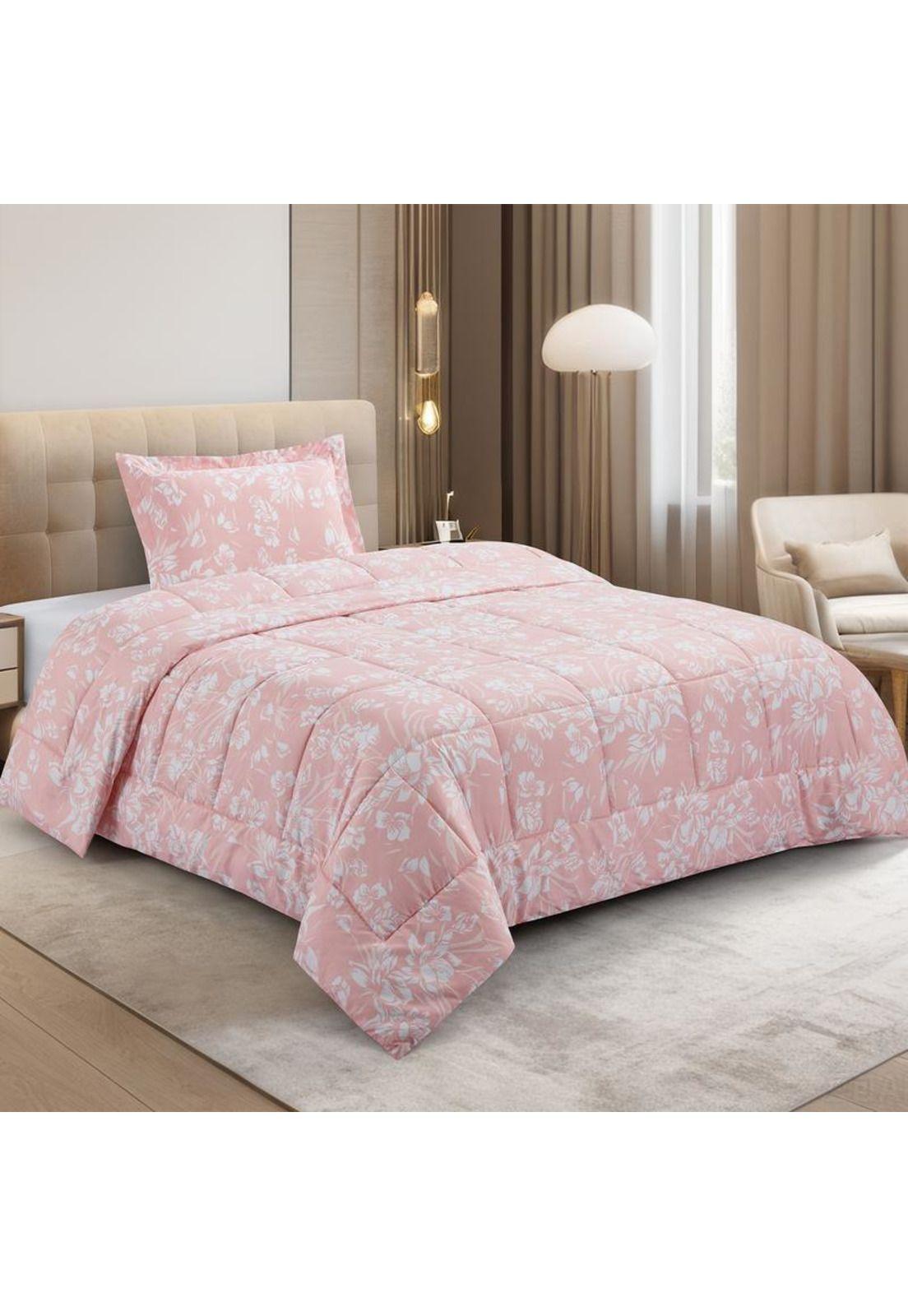 PLUMON ANDES ESTAMPADO FLOR ROSA 26 1.5PLAZAS-1
