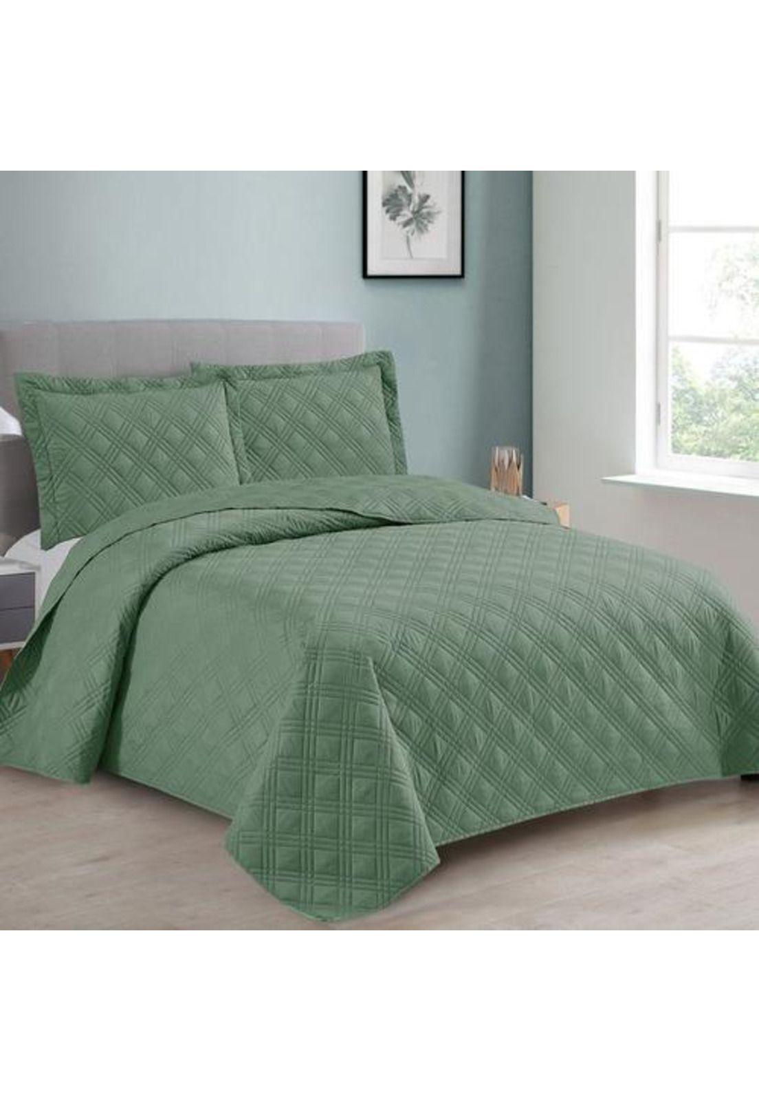QUILT ANDES LISO VERDE 1.5 PLAZAS-0