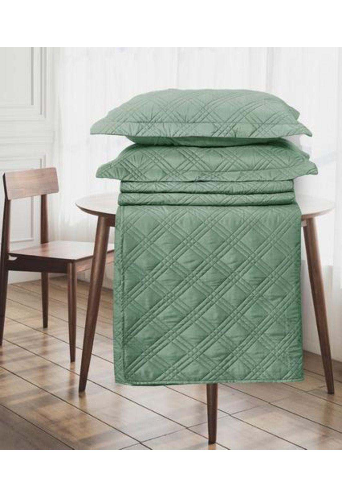QUILT ANDES LISO VERDE 1.5 PLAZAS-1