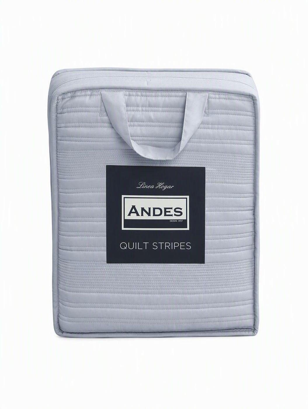 QUILT ANDES STRIPES GRIS KING-0
