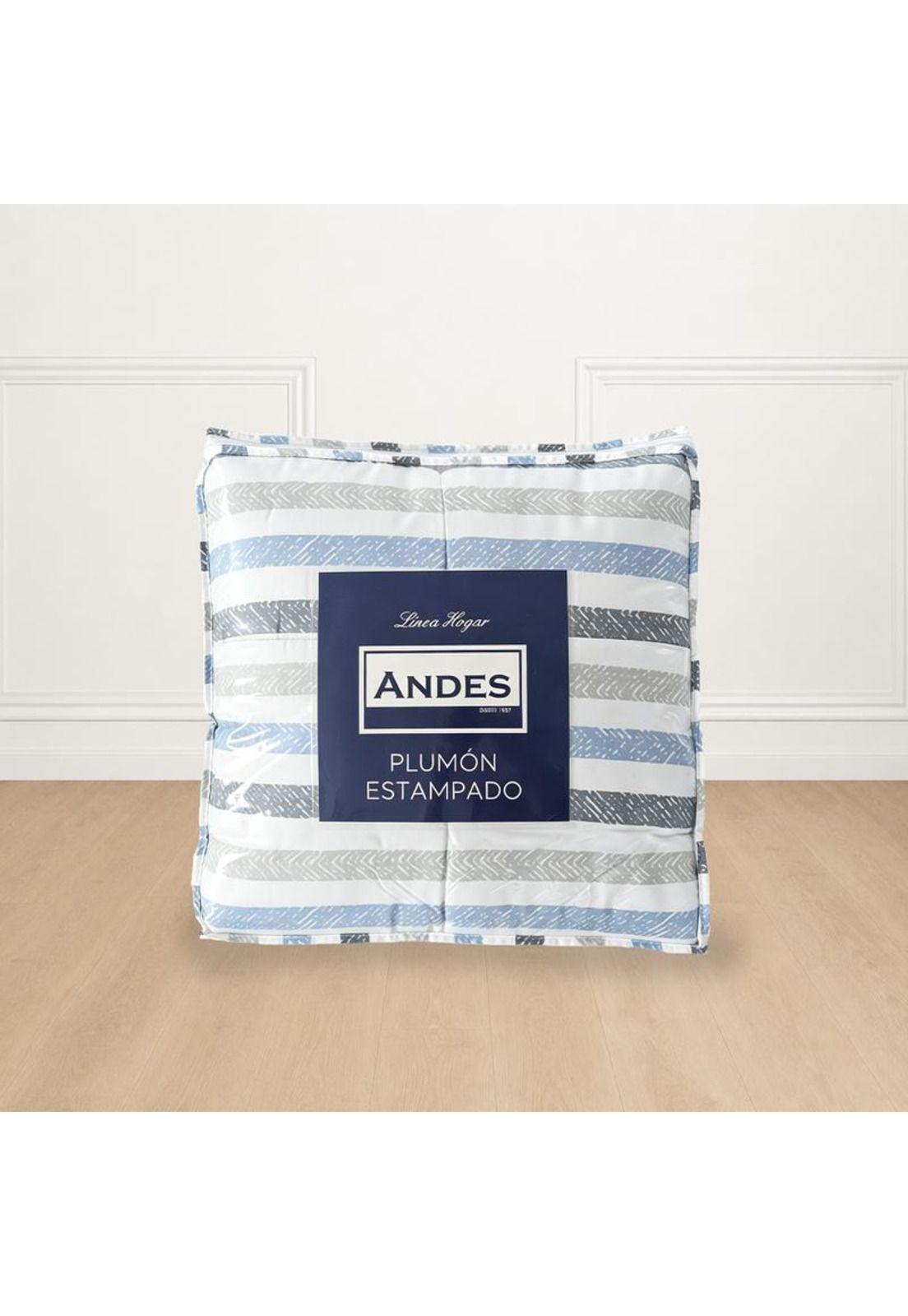 PLUMONES ANDES ESTAMPADO RAYAS 26 1.5 PLAZAS-2